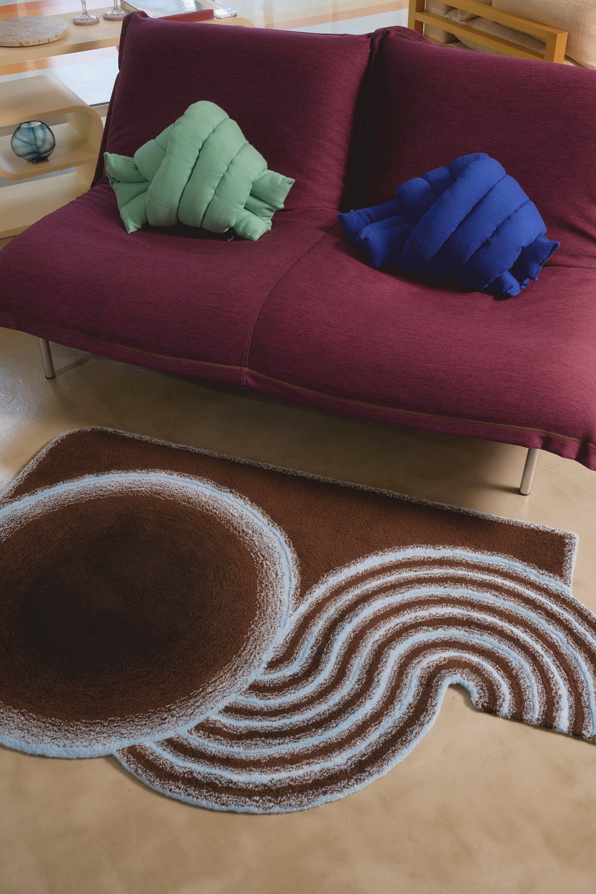 Wavy Gradient Rug Medium - Earth & Ice