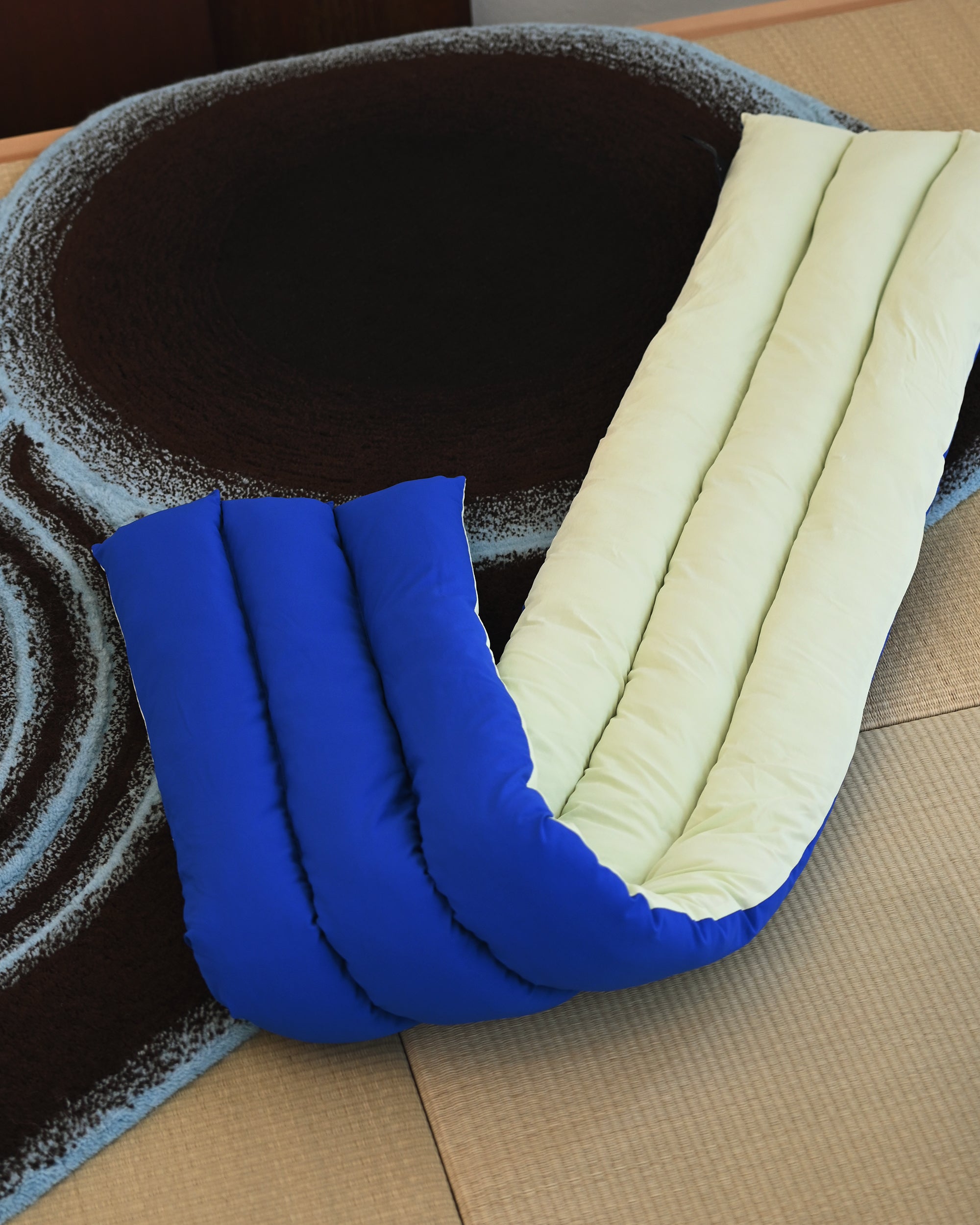 Musubi Cushion - Color Blocking Recycled Polyester | Lemon et Bleu