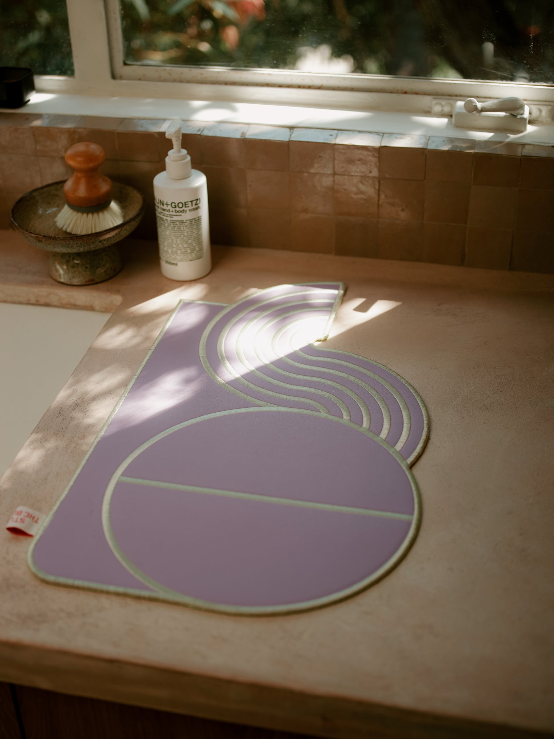 Wavy Split Leather Placemats - Set of 4