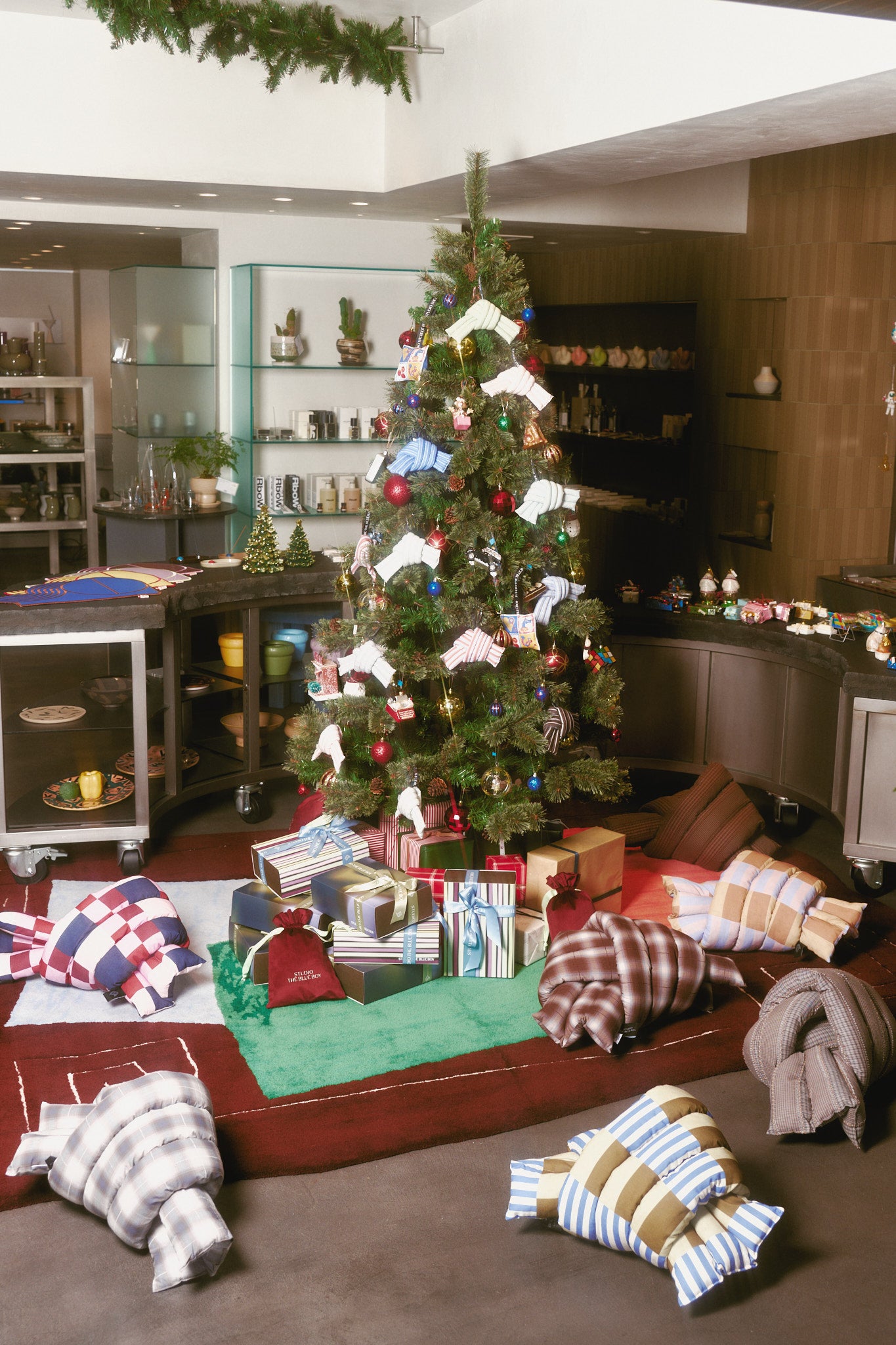 Musubi Cushion - Tile Stripe | Cioccolato Siciliano