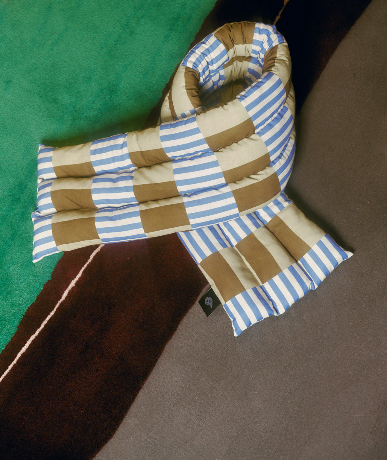 Musubi Cushion - Tile Stripe | Amalfi Olive