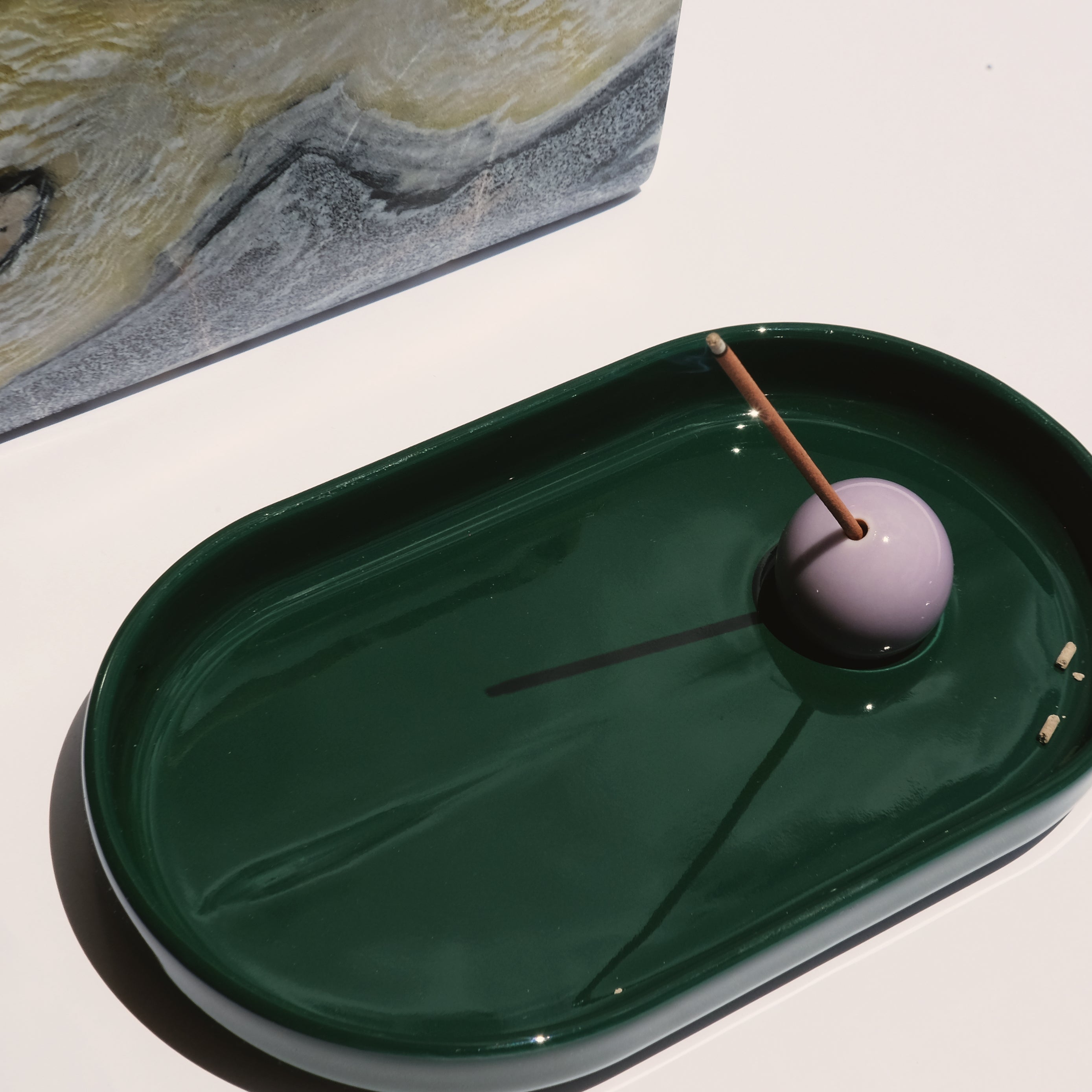 Incense holder(Hasamiyaki)- Dark Forest x Lavender