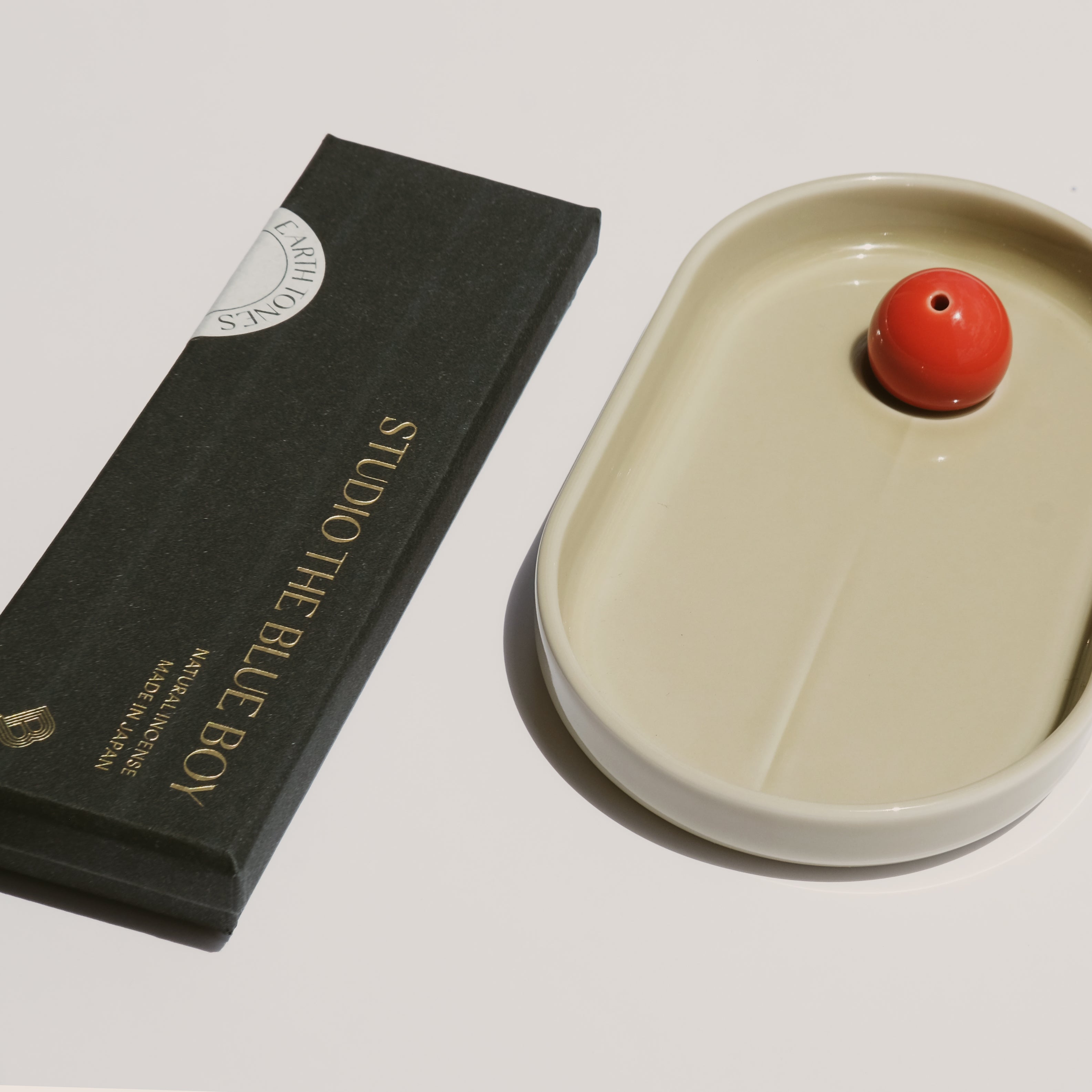Incense holder(Hasamiyaki)- Bleached Sand x Salamander Orange