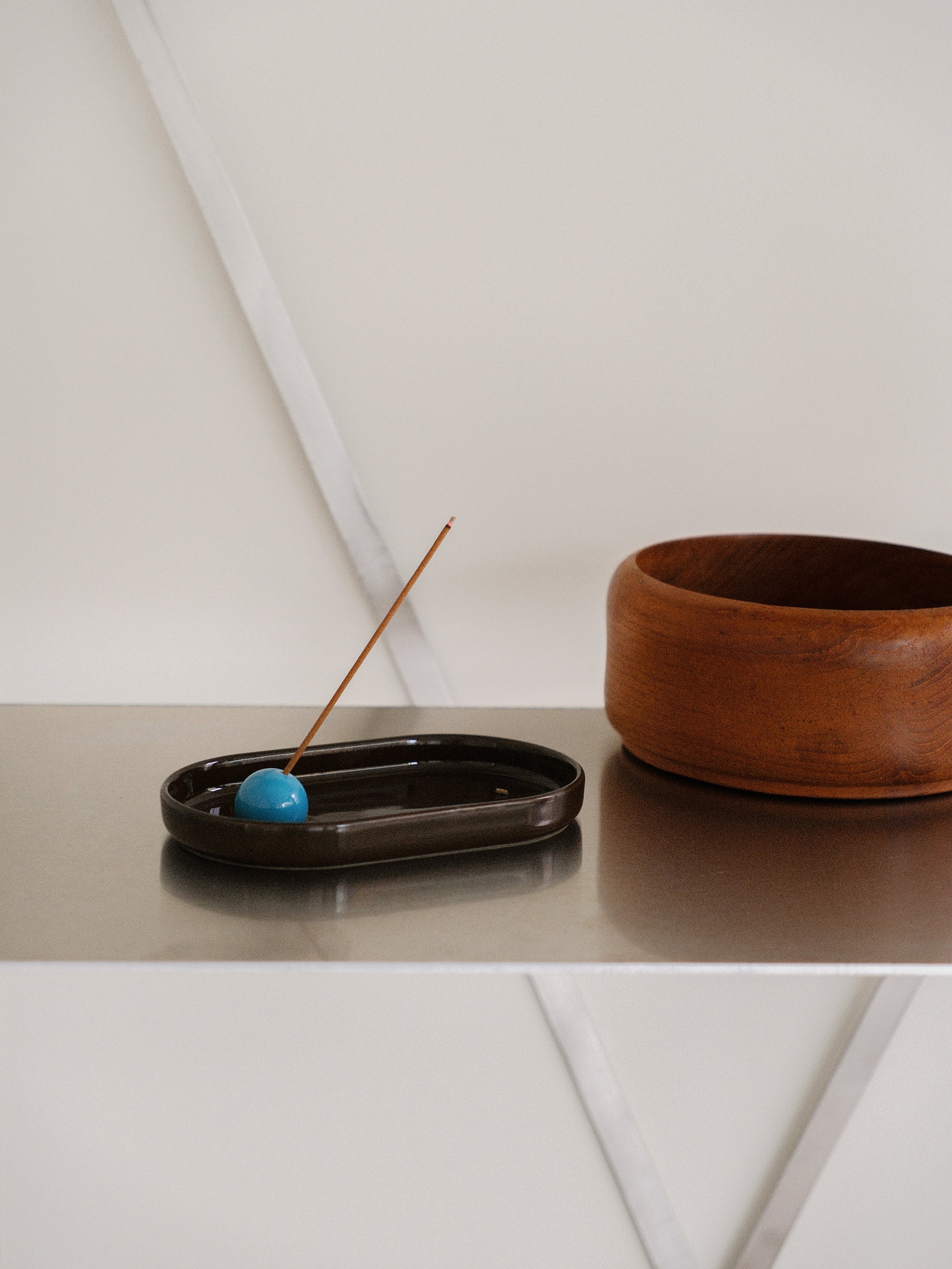 Incense holder(Hasamiyaki)- Earth x Ice