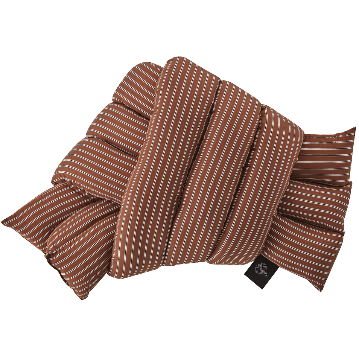 Musubi Cushion - Lyocell Stripes | Burnt Sand