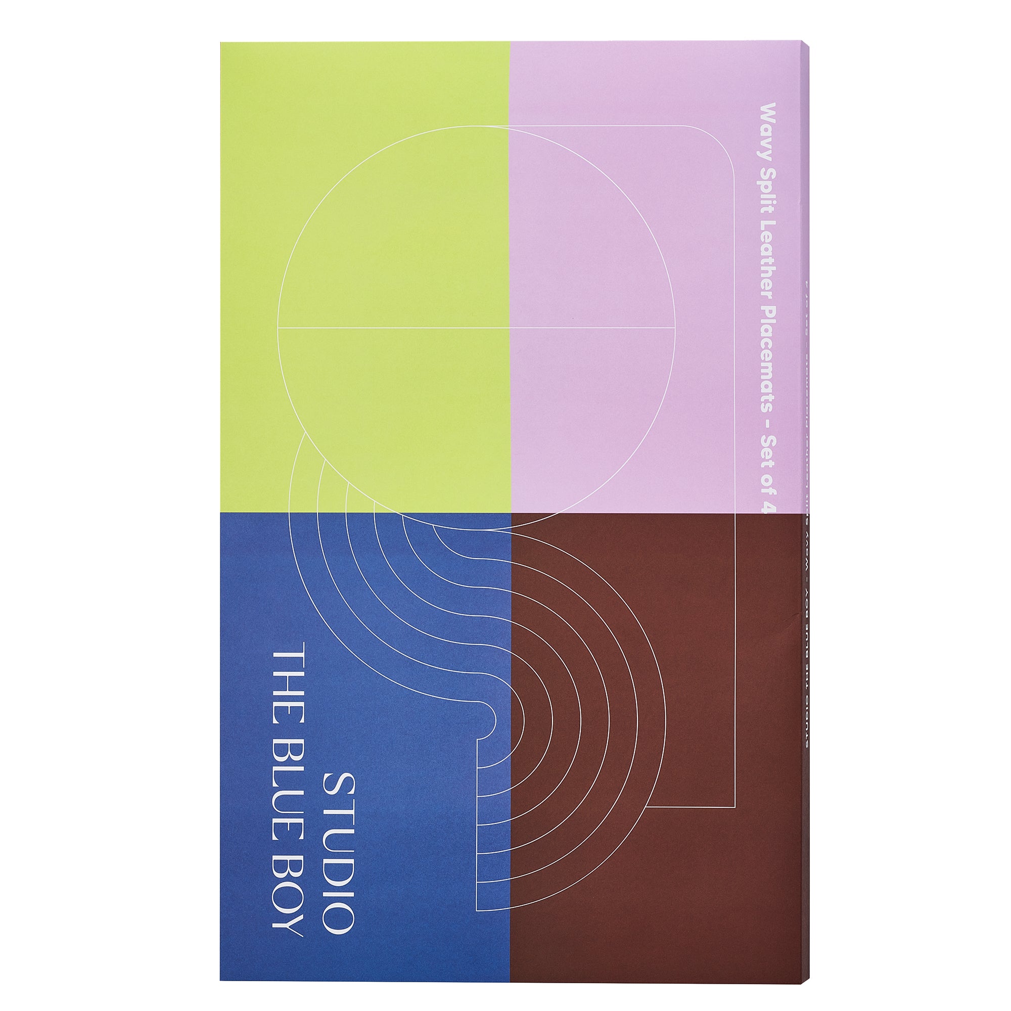 Wavy Split Leather Placemats - Set of 4