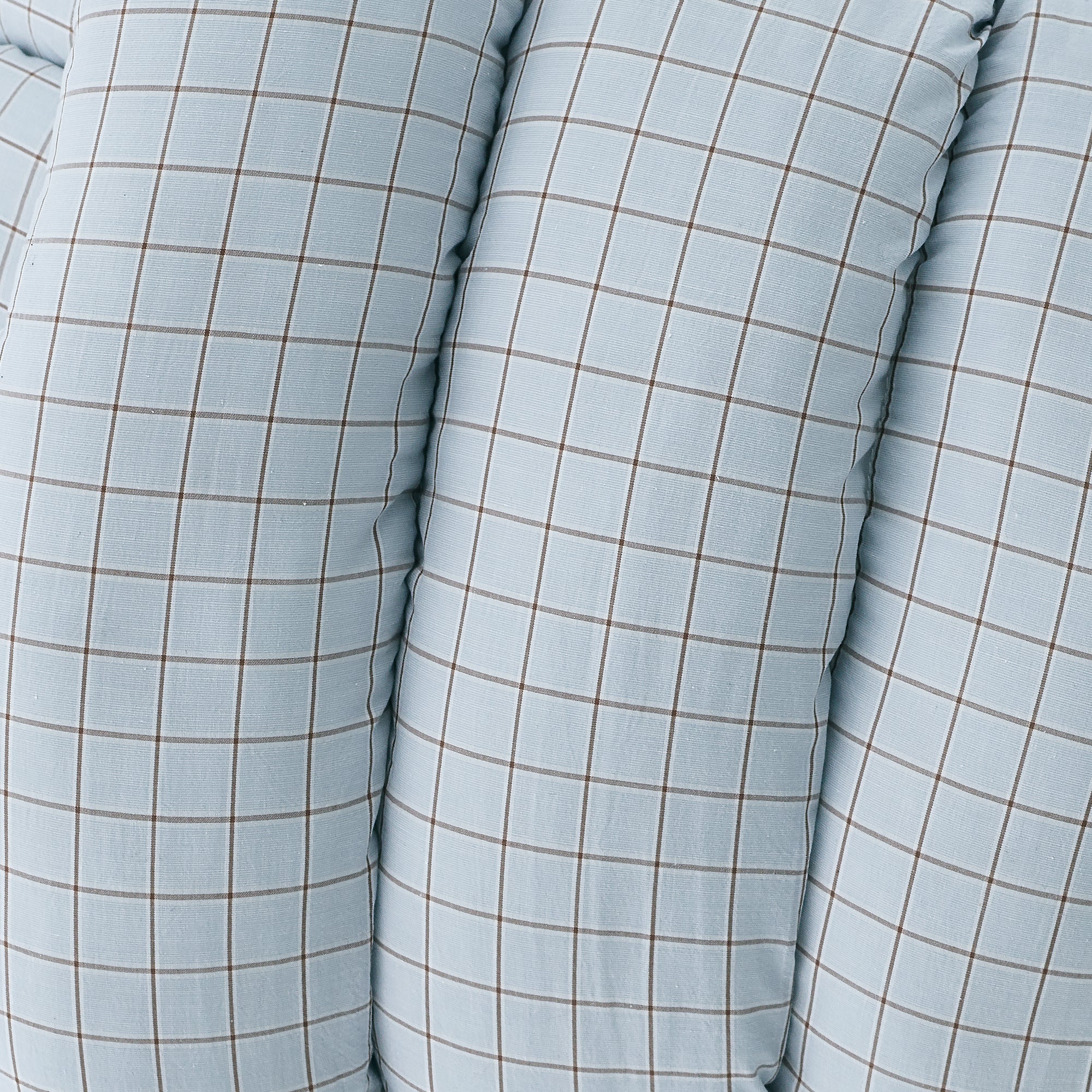 Musubi Cushion - Cotton Check | Vintage Blue Grid