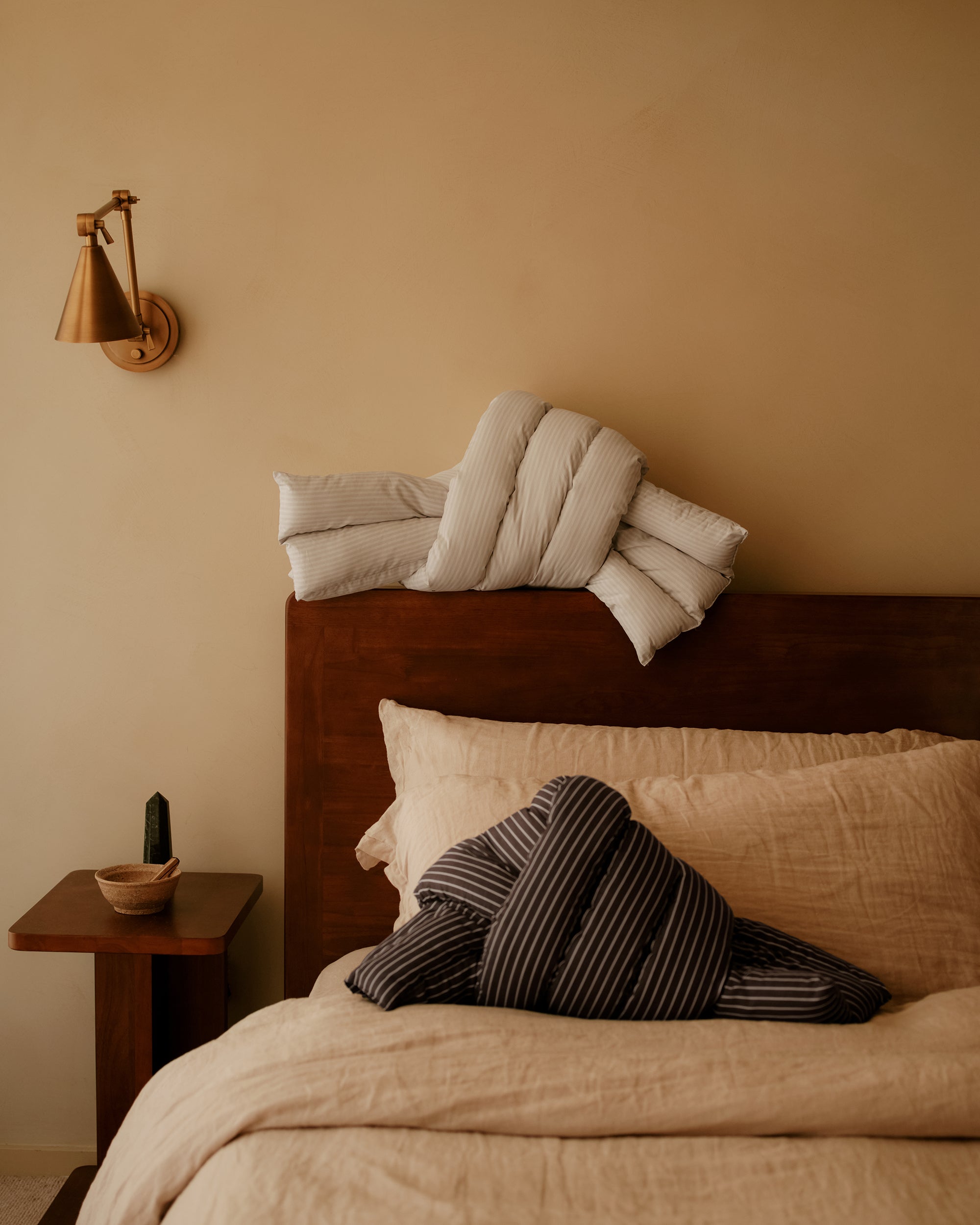 Musubi Cushion - Cotton Wide Pinstripe | Oakwood