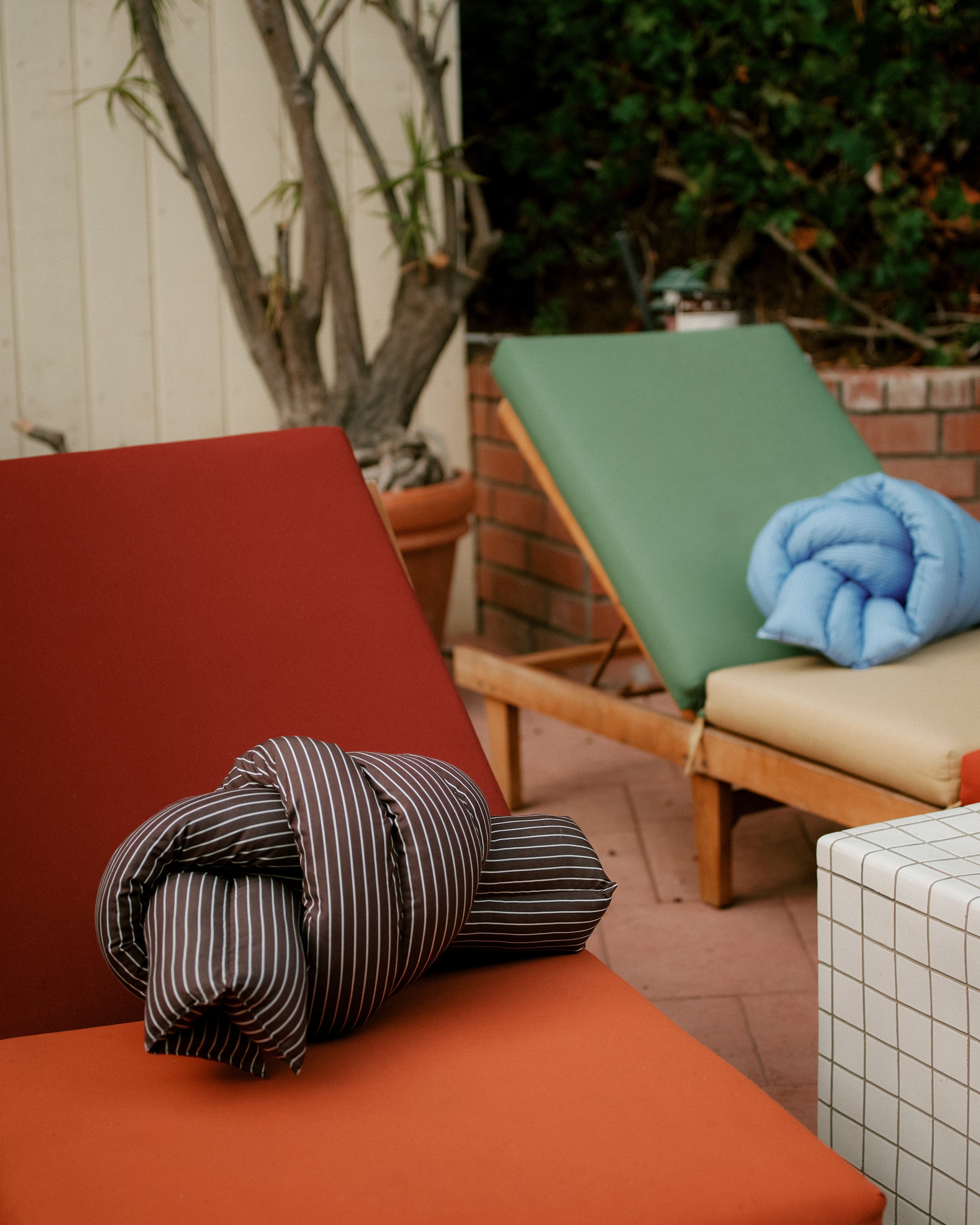 Musubi Cushion - Cotton Wide Pinstripe | Oakwood