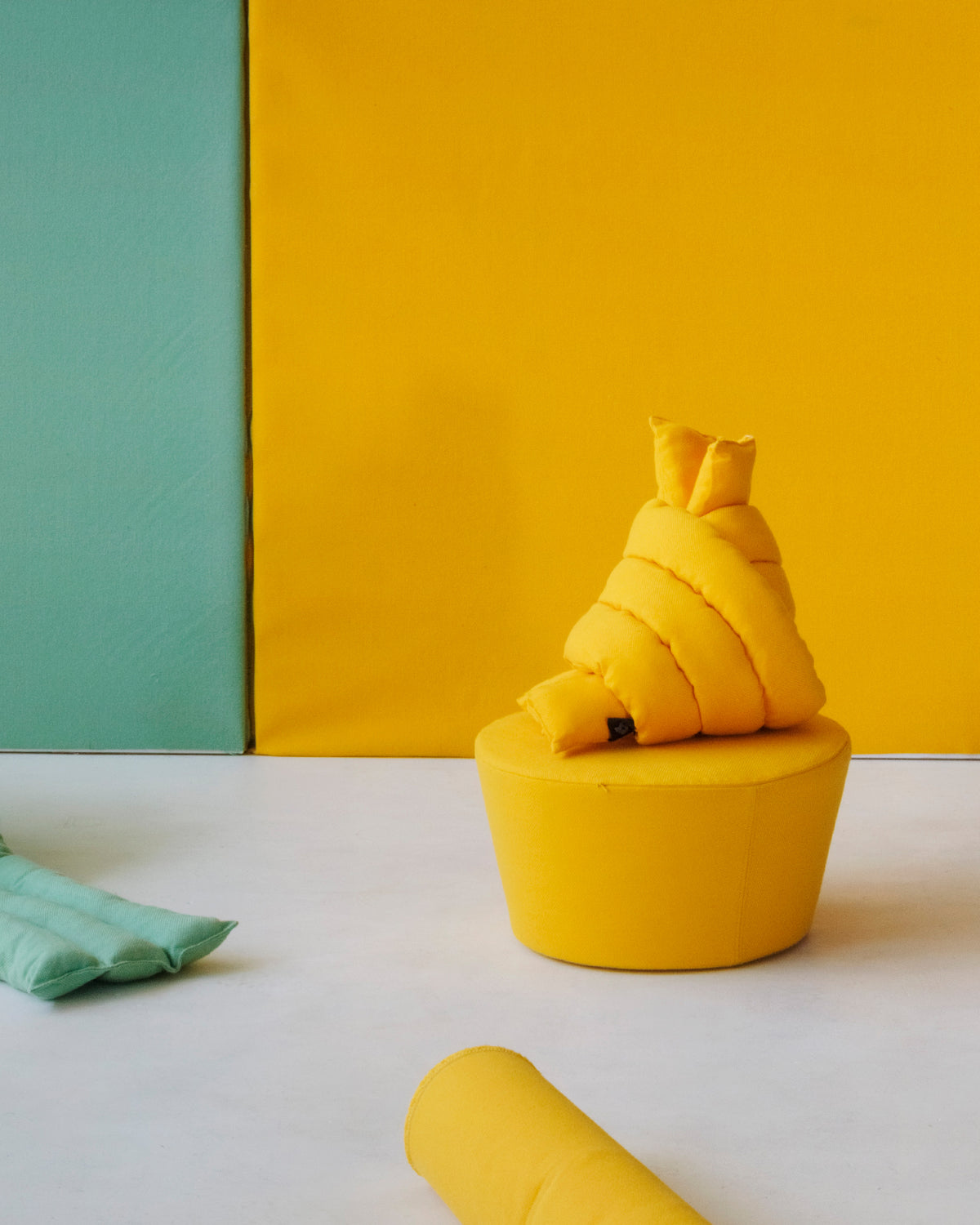 Godama Cushion – Wool Blend | Ginkgo Yellow