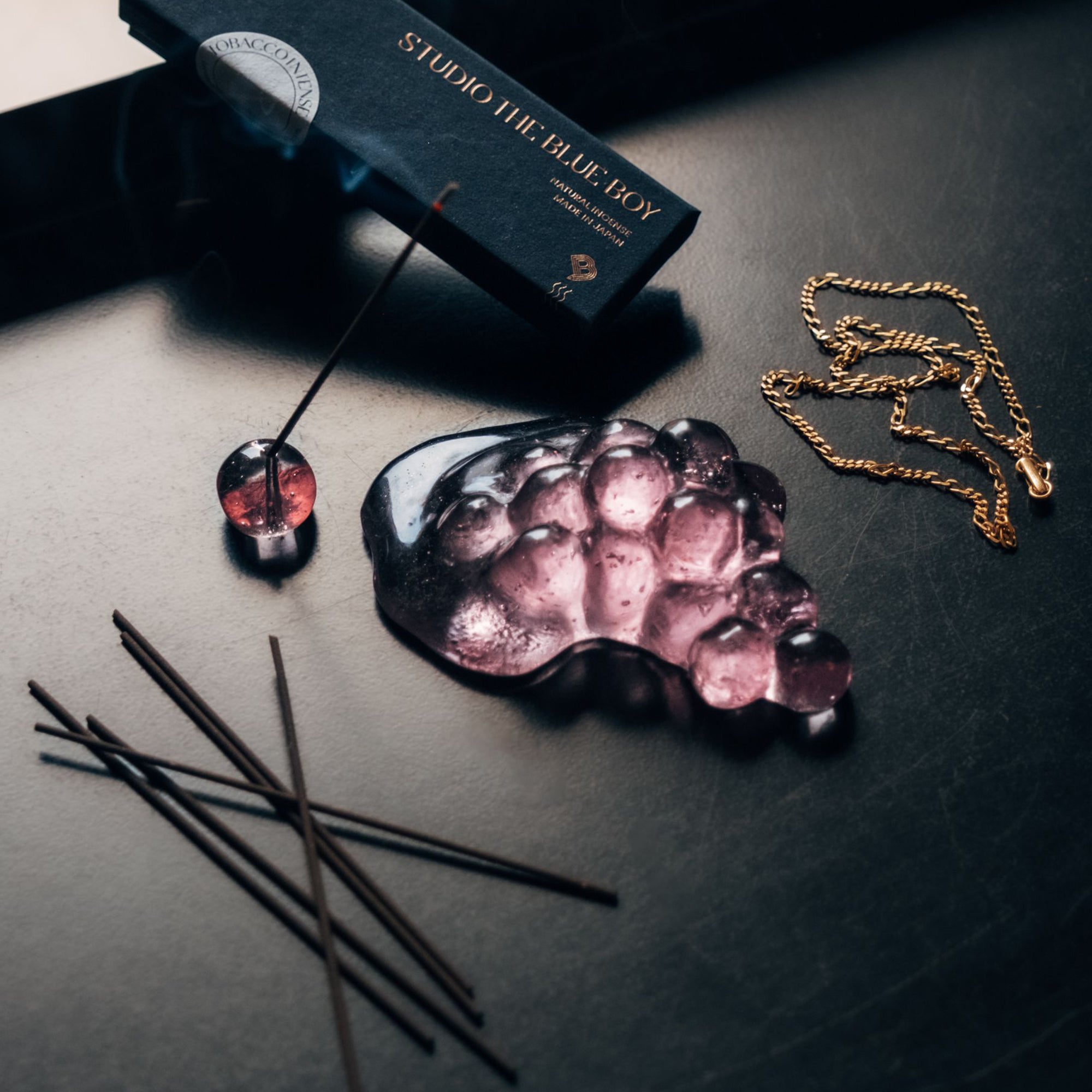 【Limited Edition】Glass Incense Holder – Grapes