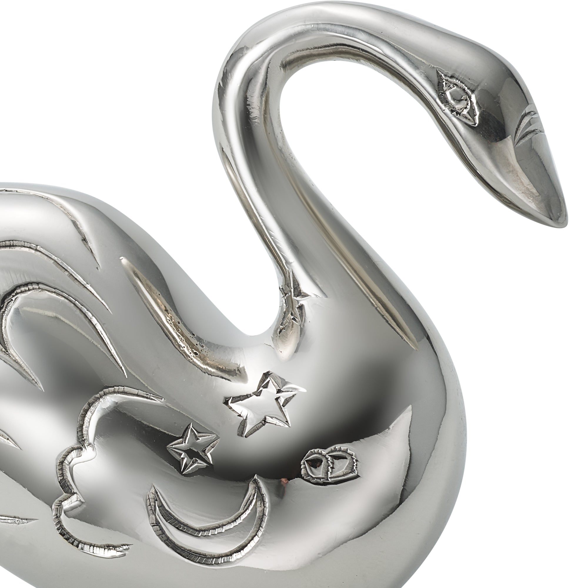 【Limited】Moon Swan Hook – Silver-plated brass