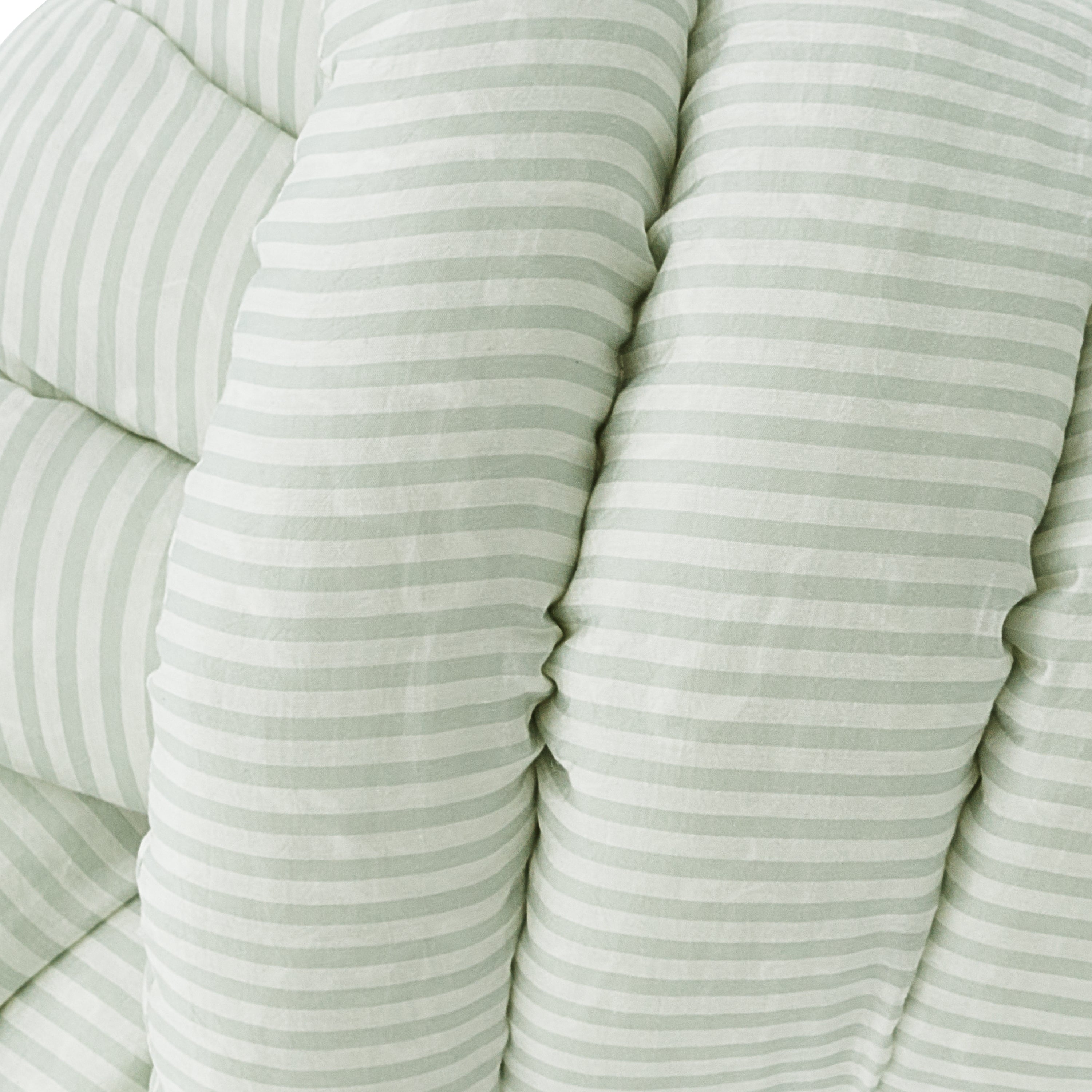 Musubi Cushion - Cellulose Stripes | Olive Mist