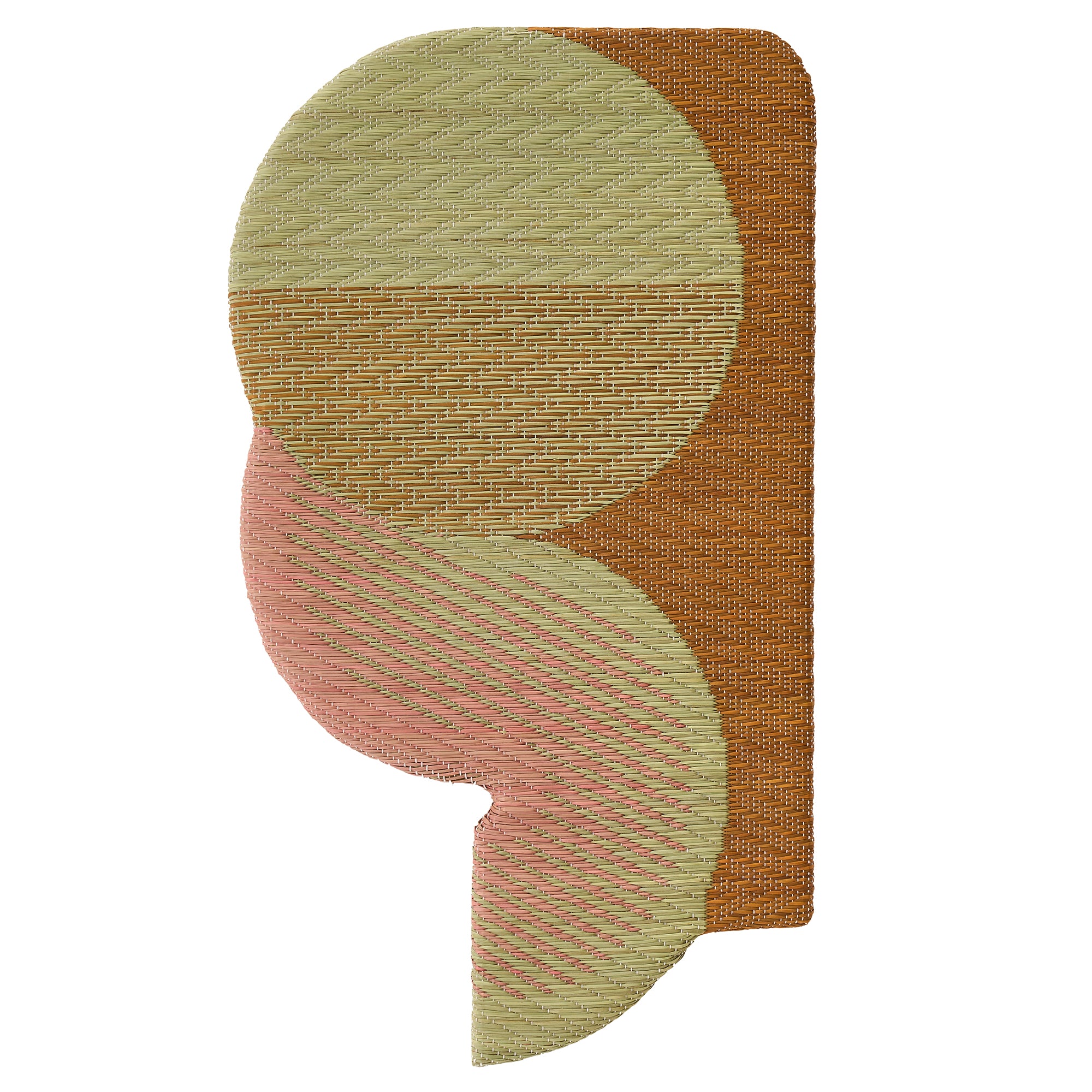 Miniature Wavy Tatami - Plum Pink x Sand