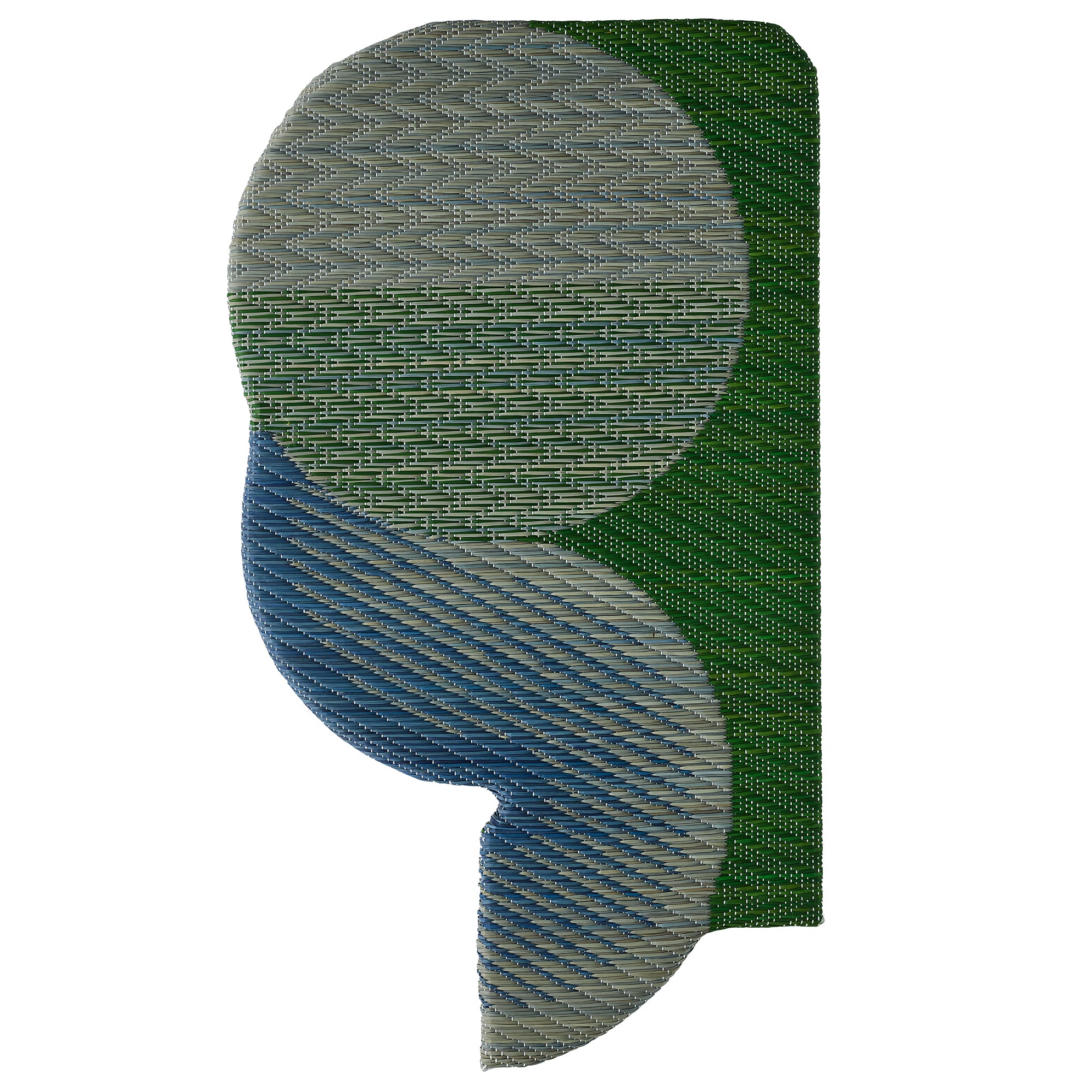 물결 모양의 그라데이션 러그-노란색 오렌지 x