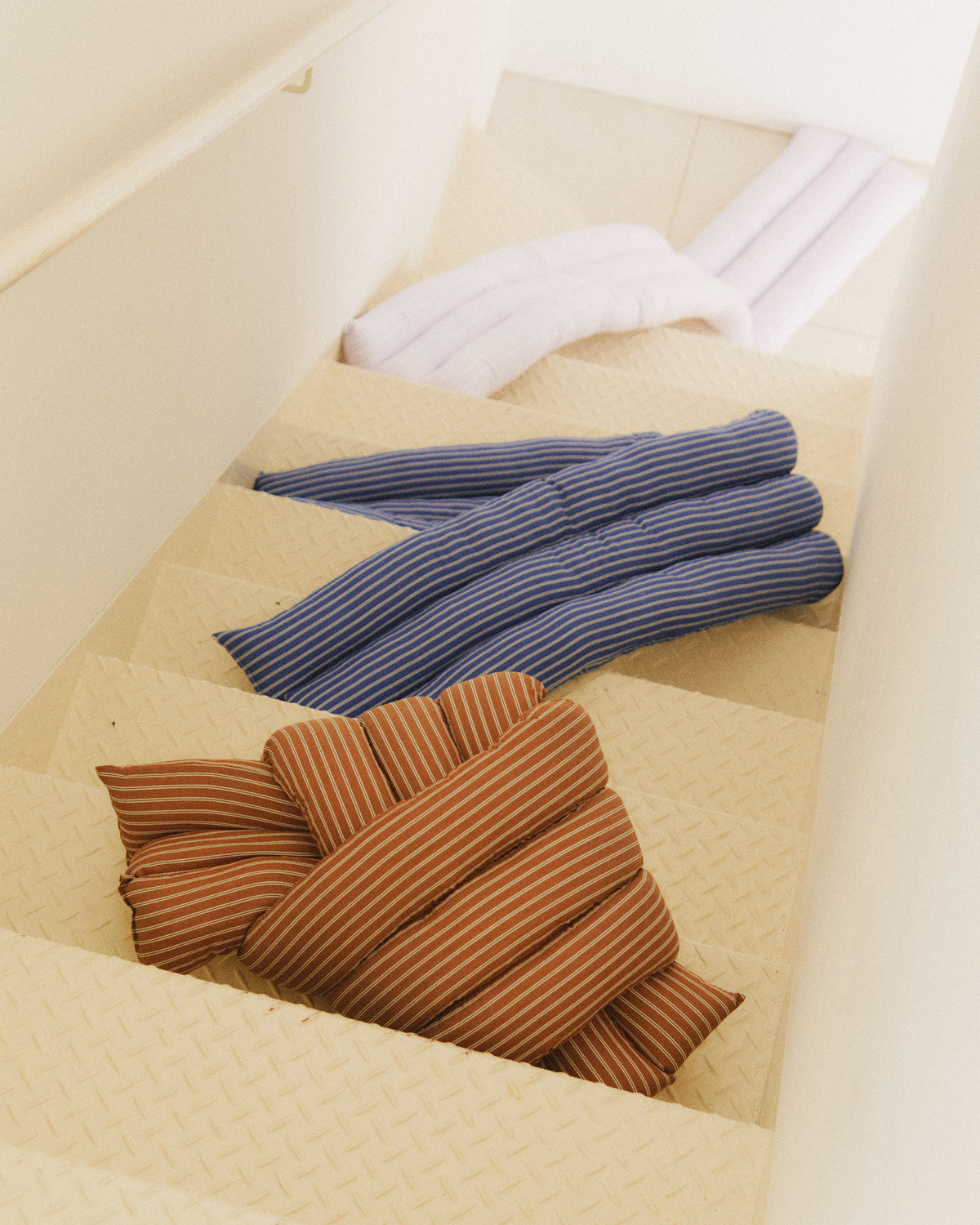 Musubi Cushion - Lyocell Stripes | Cobalt Harbor