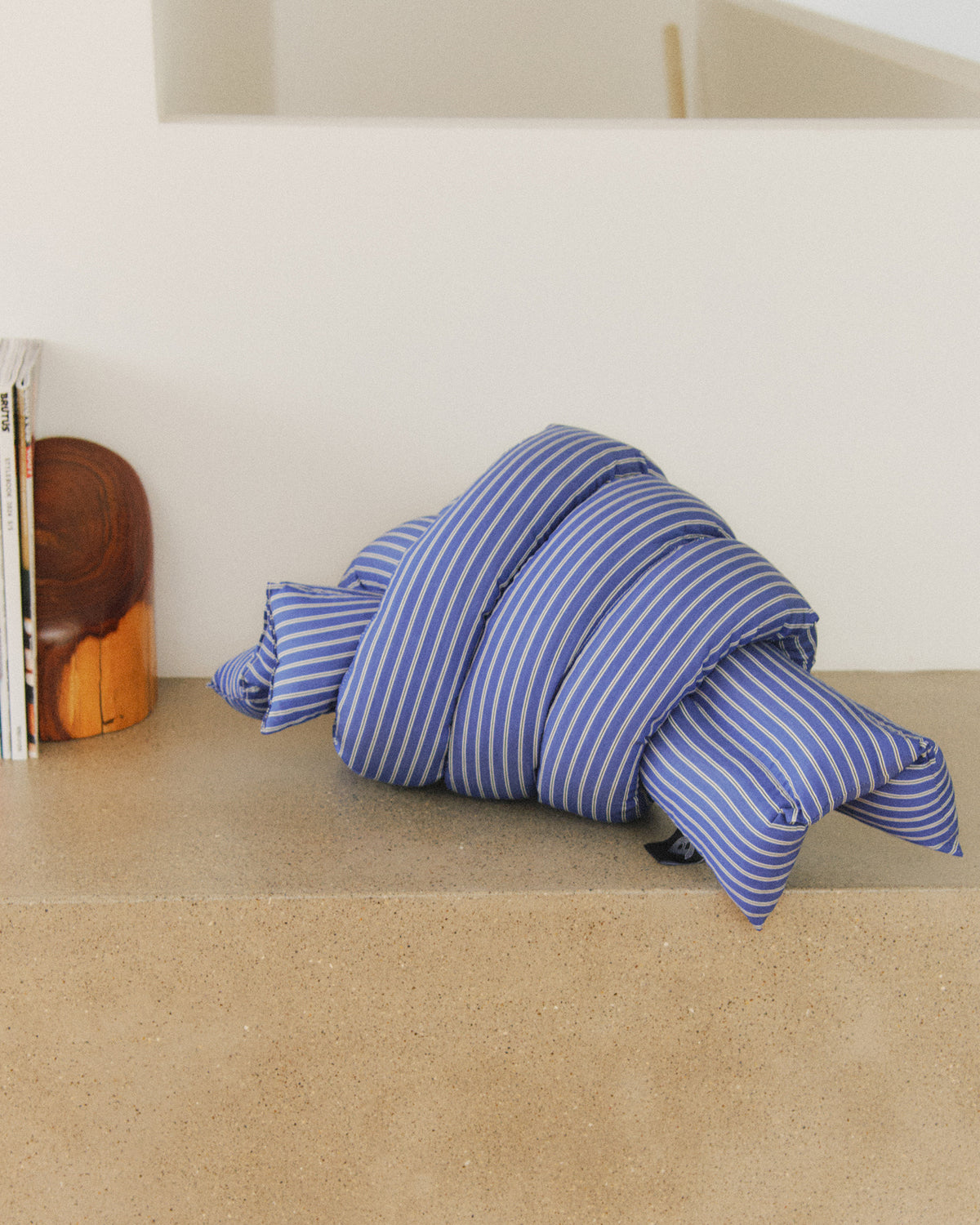 Musubi Cushion - Lyocell Stripes | Cobalt Harbor