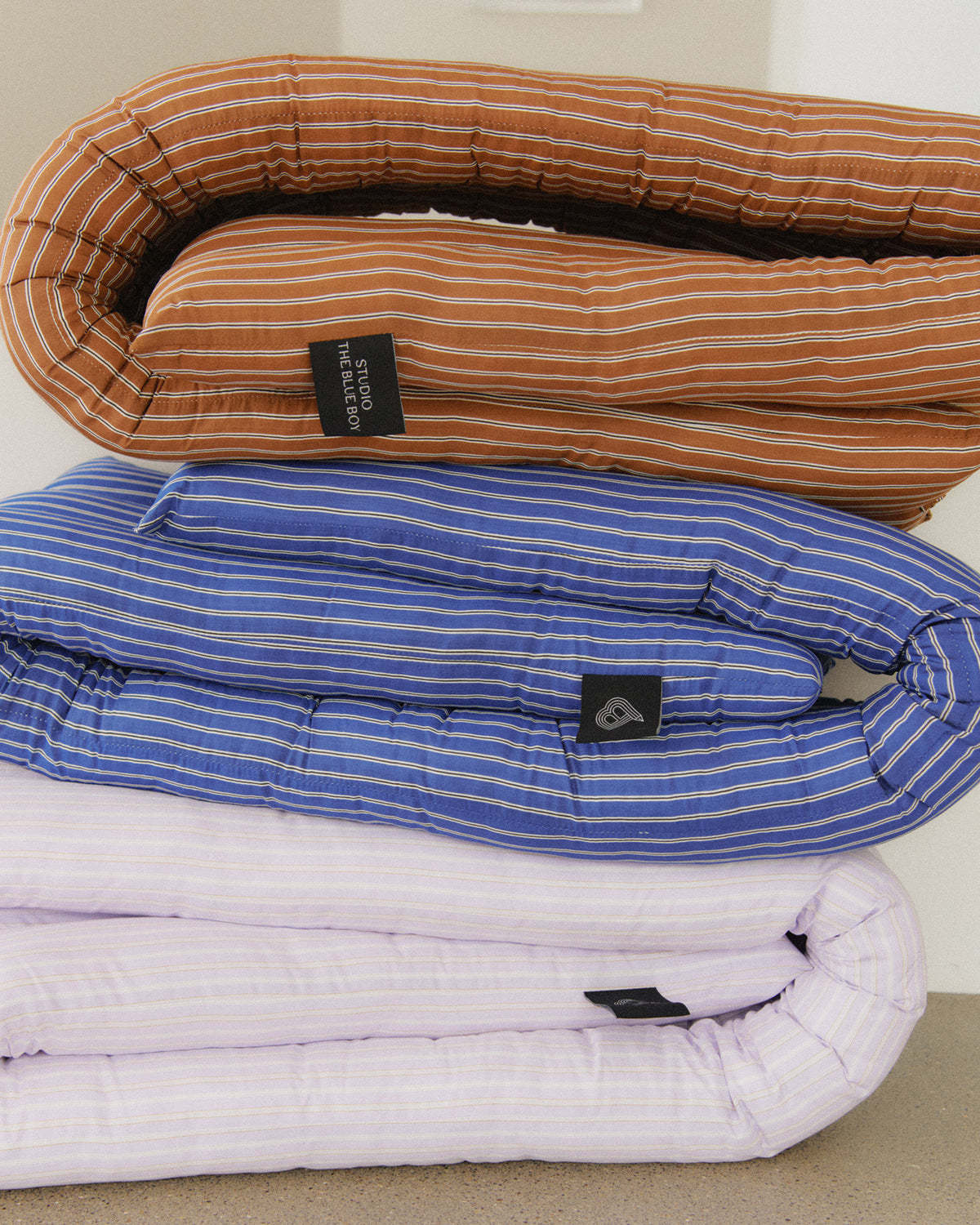 Musubi Cushion – Cotton Stripes | Lilac Haze