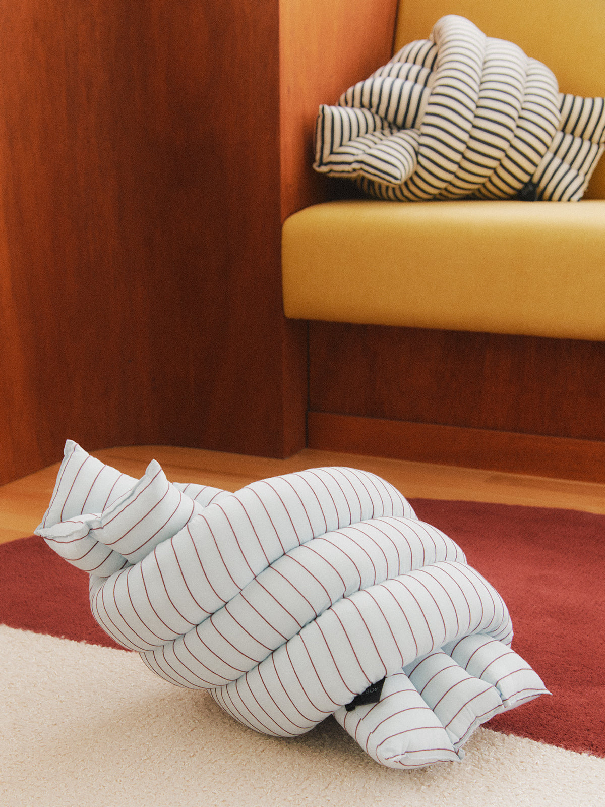 Musubi Cushion – Rayon Mole Border | Sunset Aperitivo