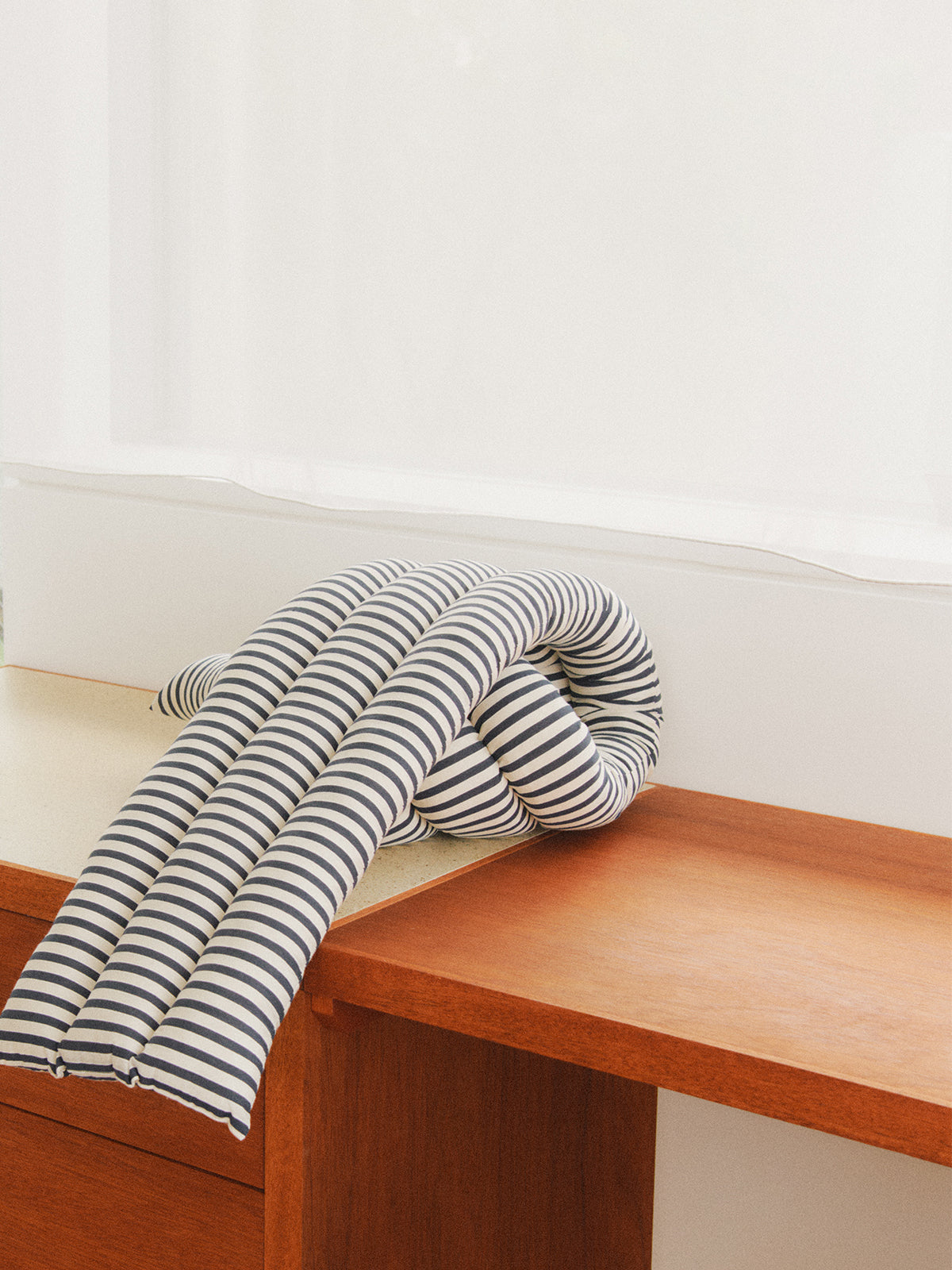 Musubi Cushion - Cotton Borders | Aegean Navy