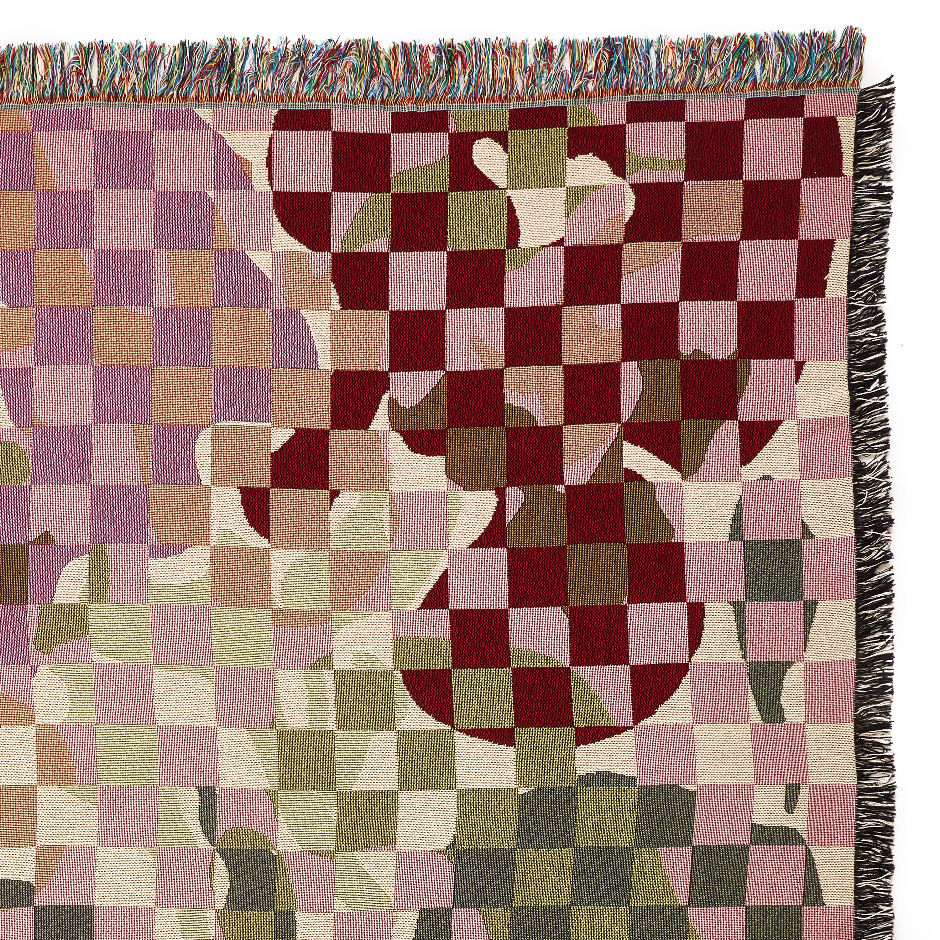 Woven throw blanket - Orchid camouflage