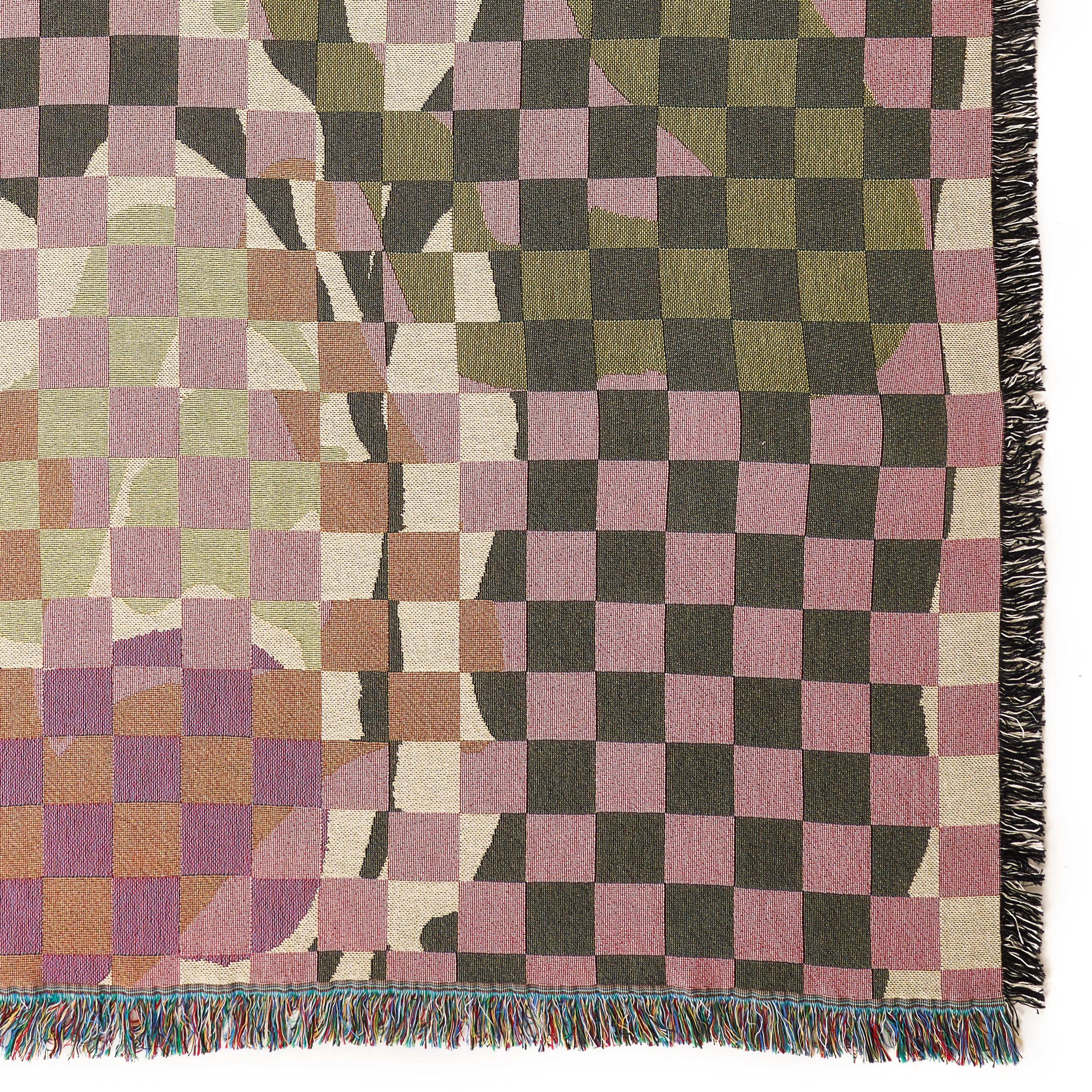 Woven throw blanket - Orchid camouflage