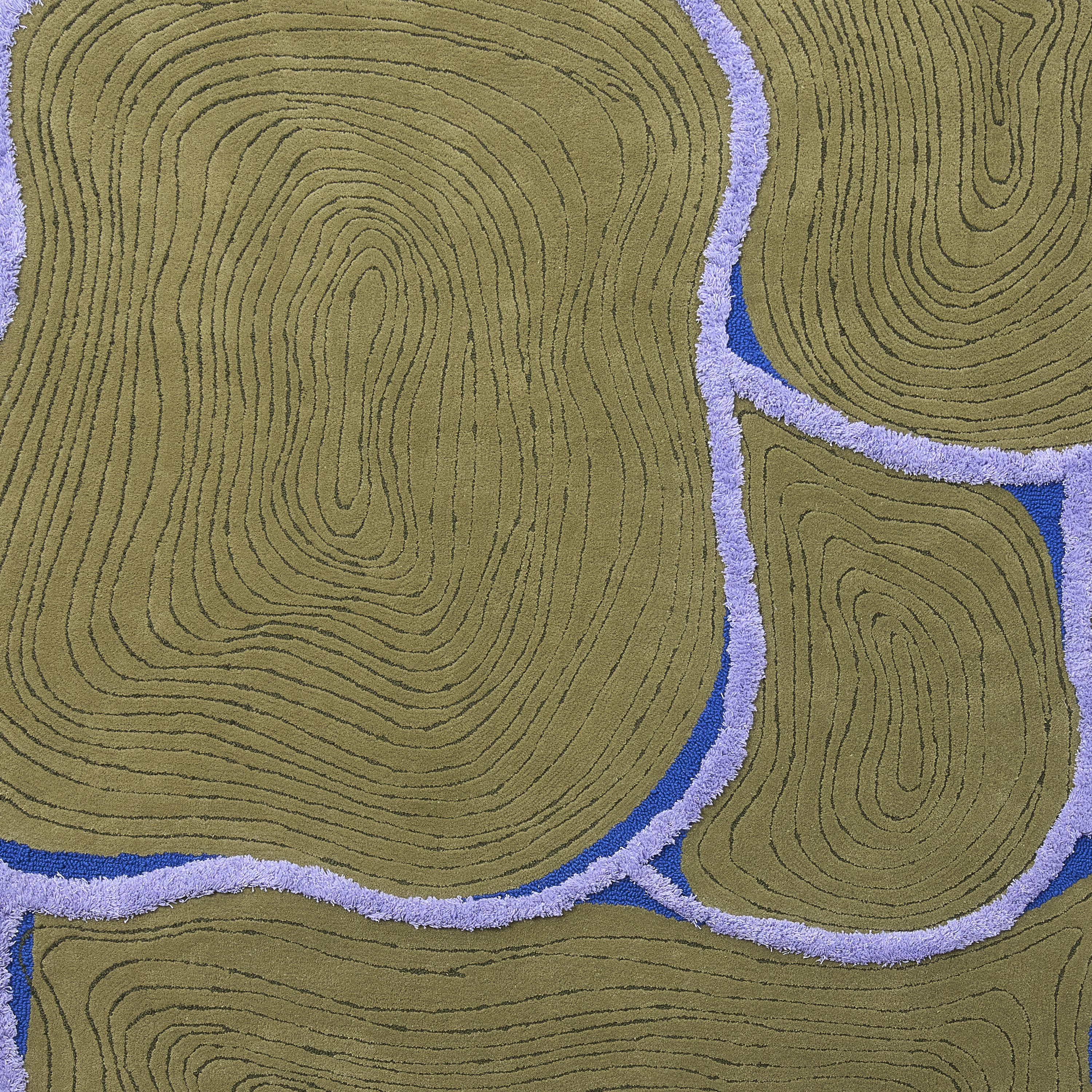Rice Terrace Rug - Purple x Royal Blue