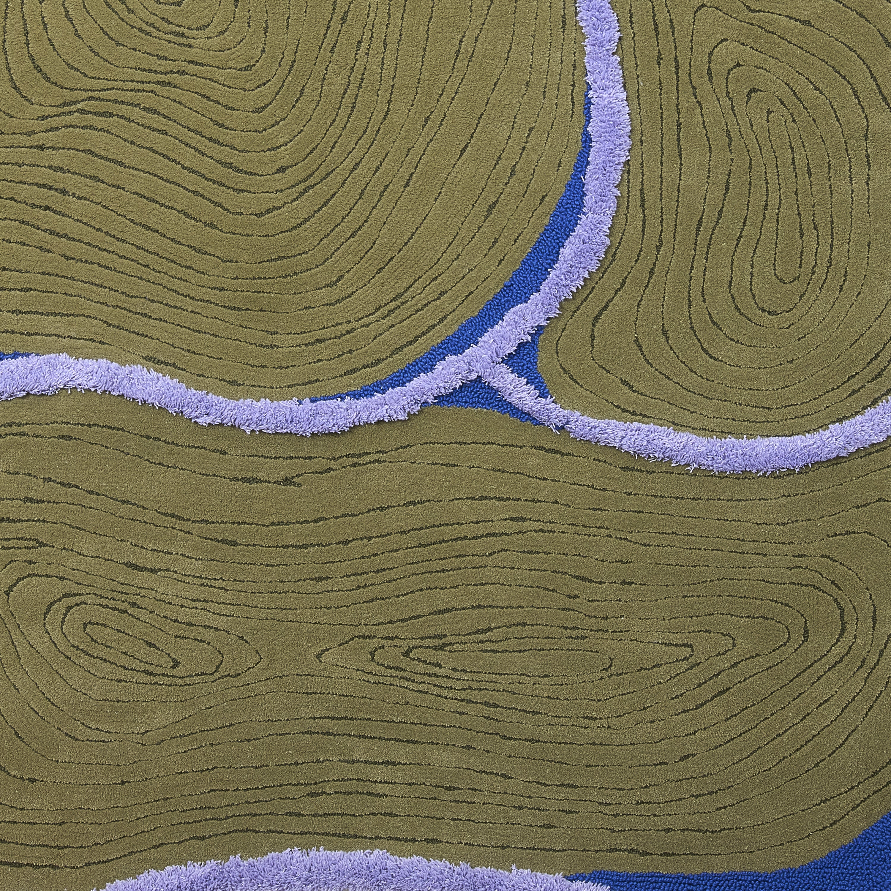 Rice Terrace Rug - Purple x Royal Blue