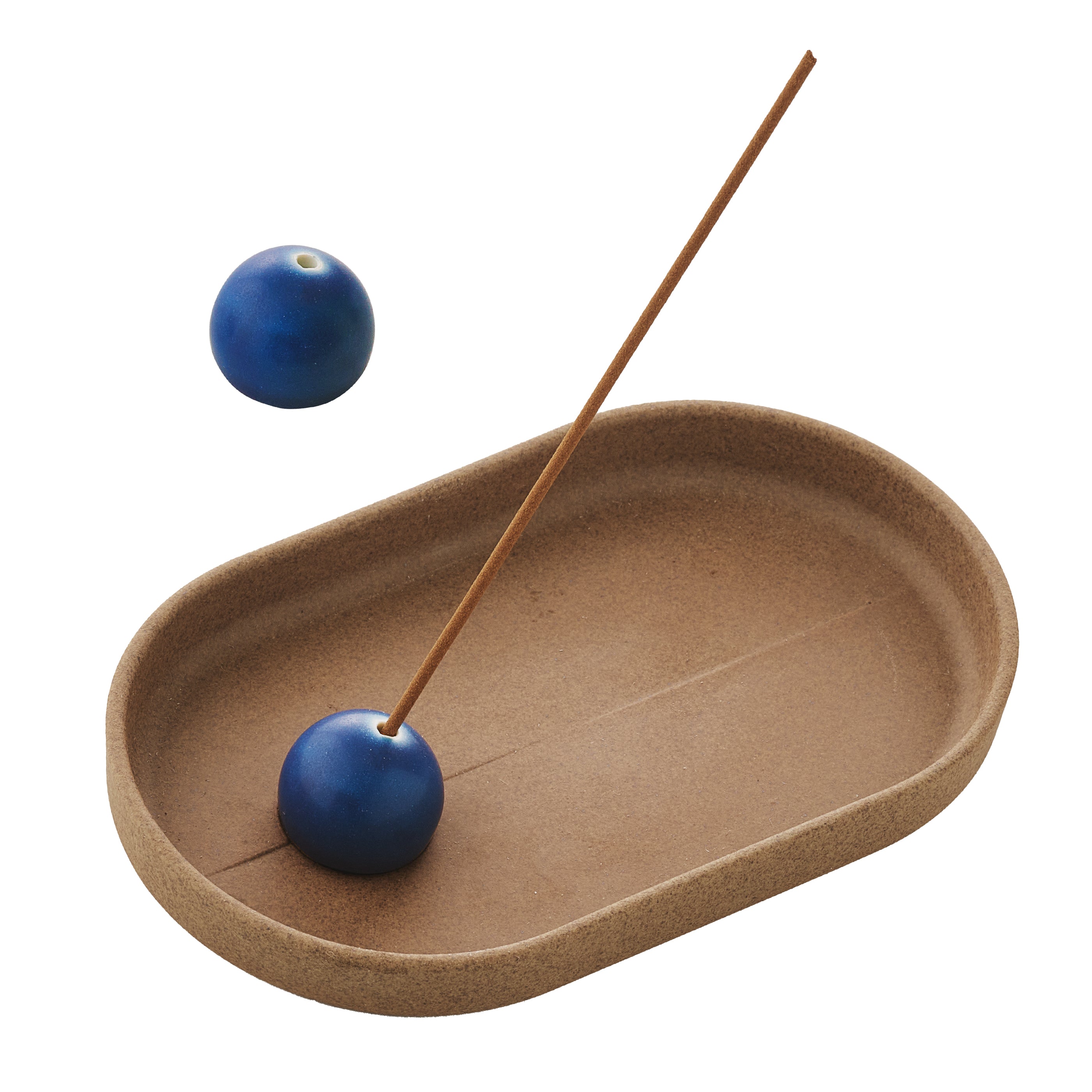 Incense holder(Hasamiyaki)- Sandstone Blue