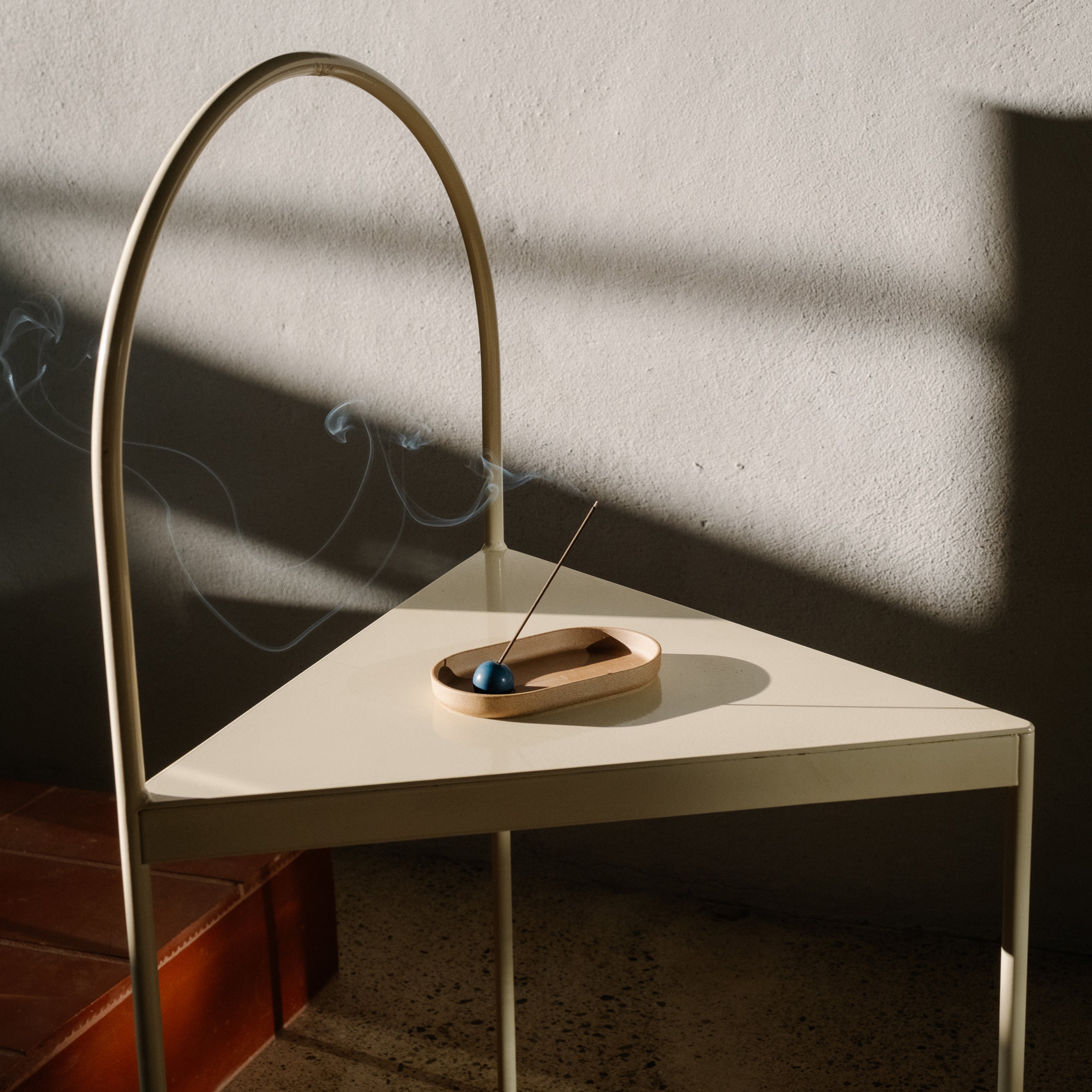 Incense holder(Hasamiyaki)- Sandstone Blue
