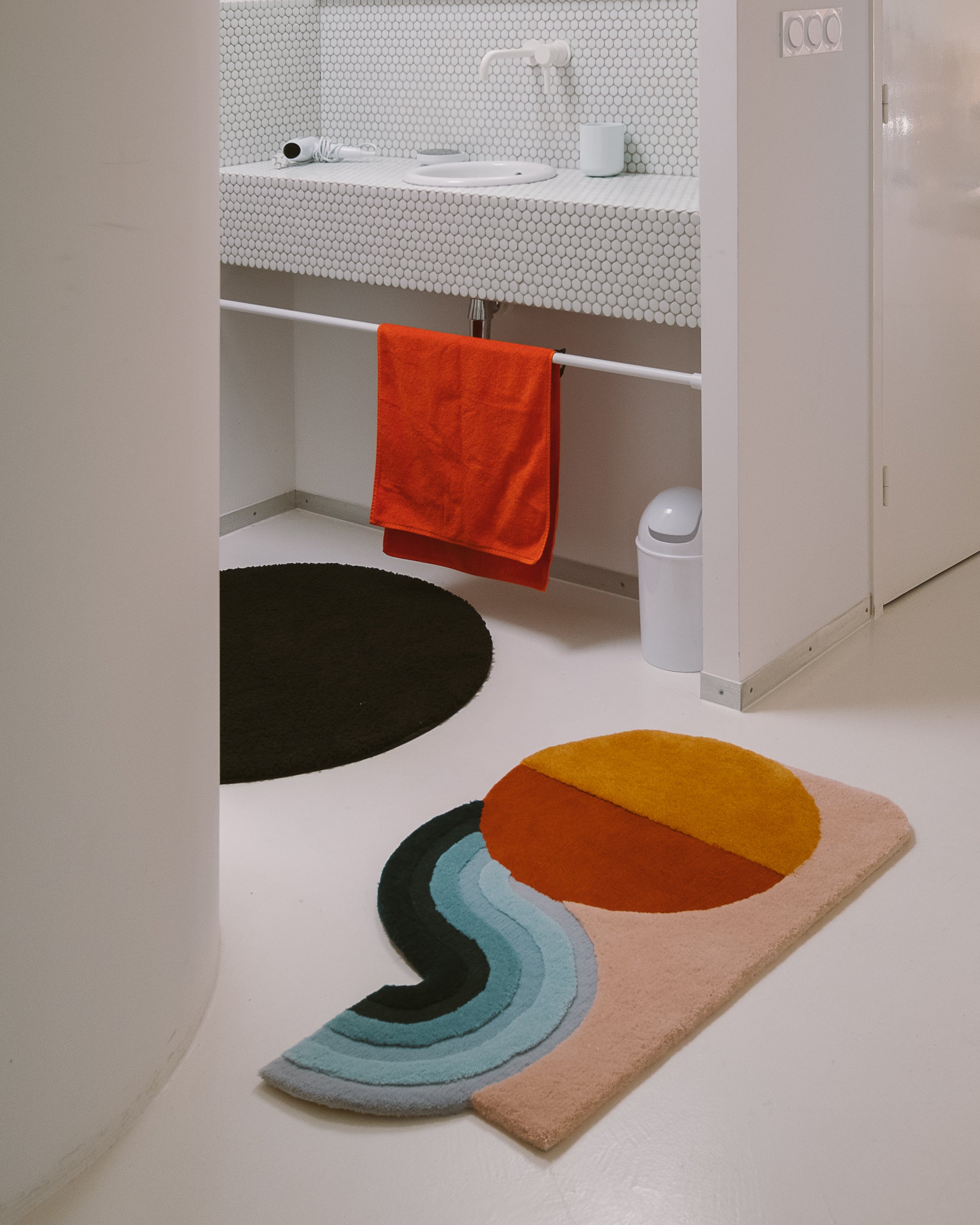 Wavy Gradient Doormat - Orange x Yellow