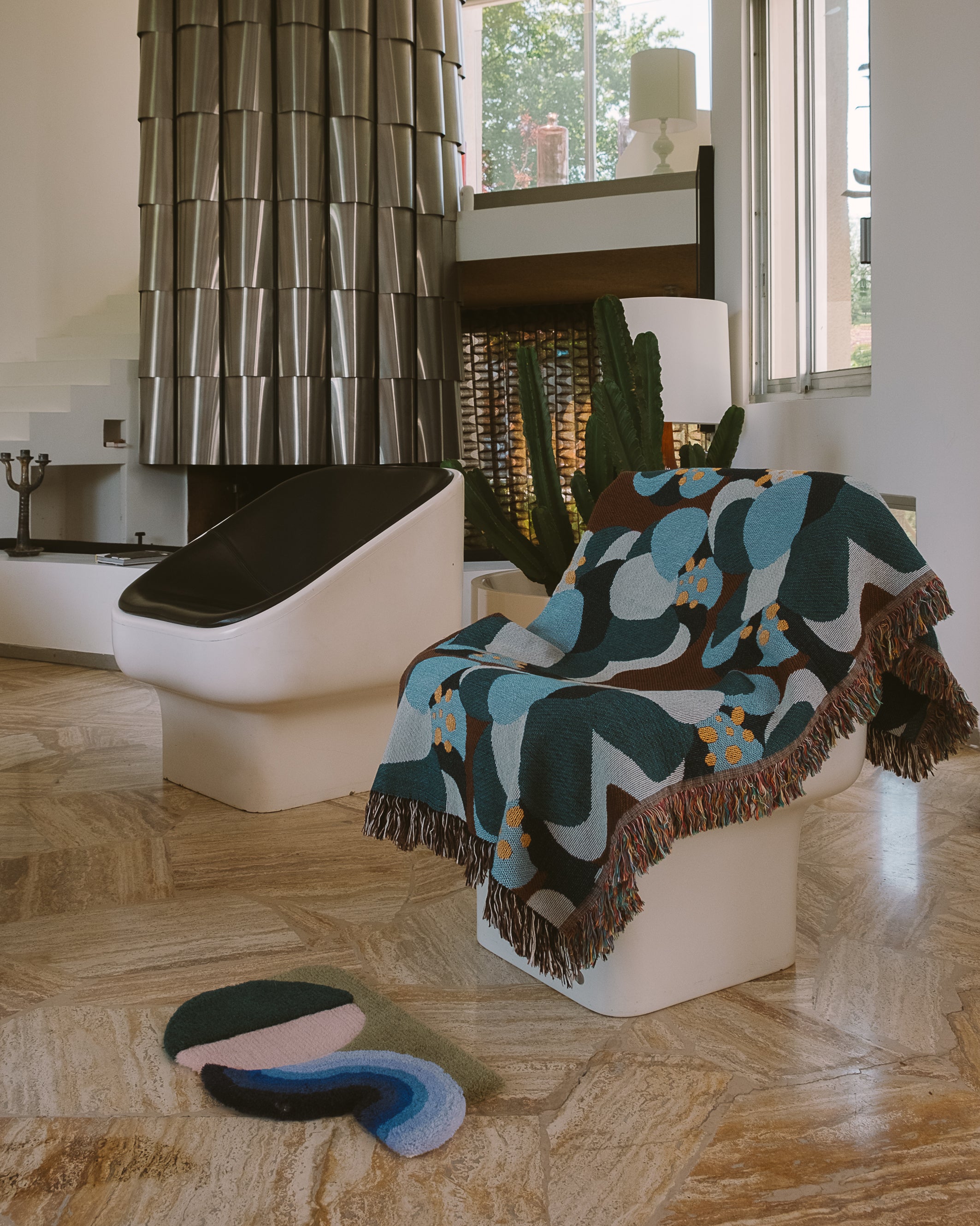 Woven throw blanket - Citrouille