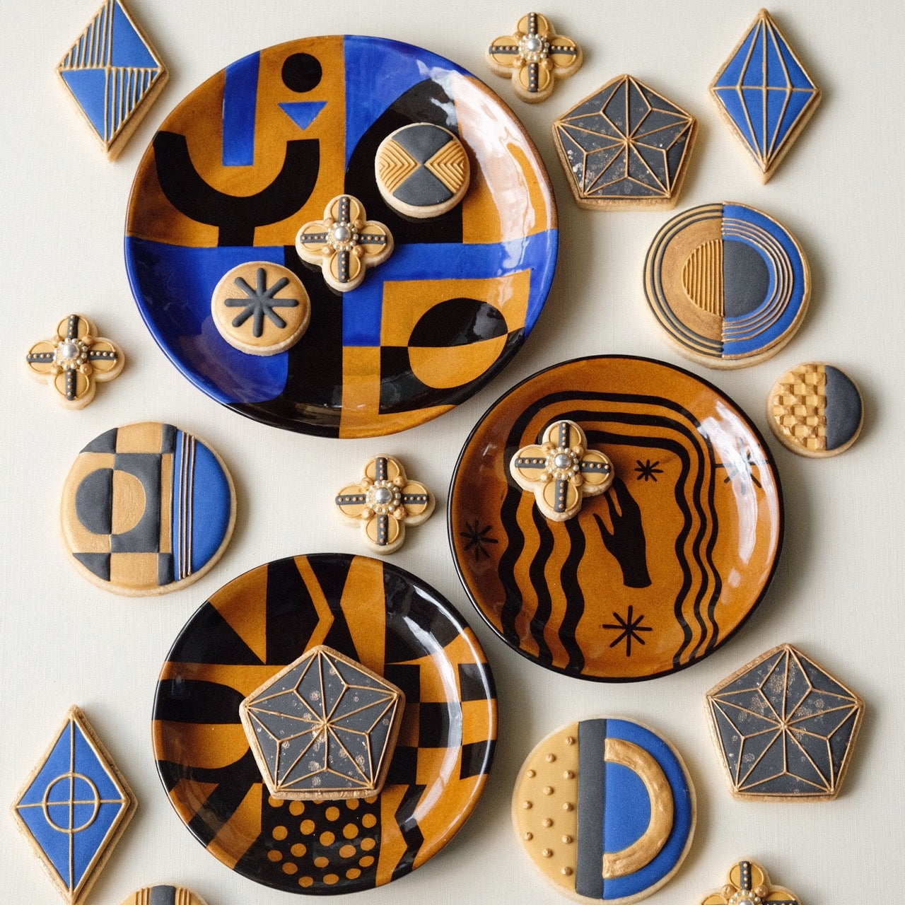 【Medium】 KEISUKE SHODA x TAKUNOBU SAWADA collaboration ceramic( Original Moroccan geometric)