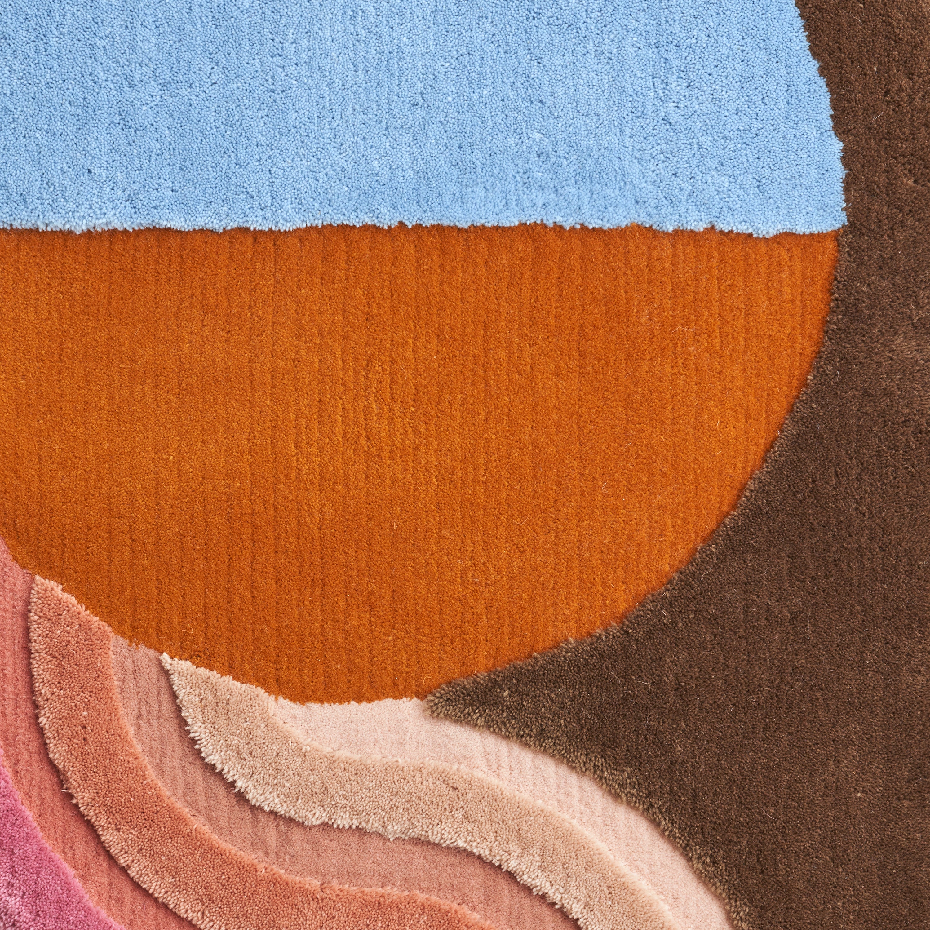 Wavy Gradient Doormat - Ice Blue x Sun Kissed Orange