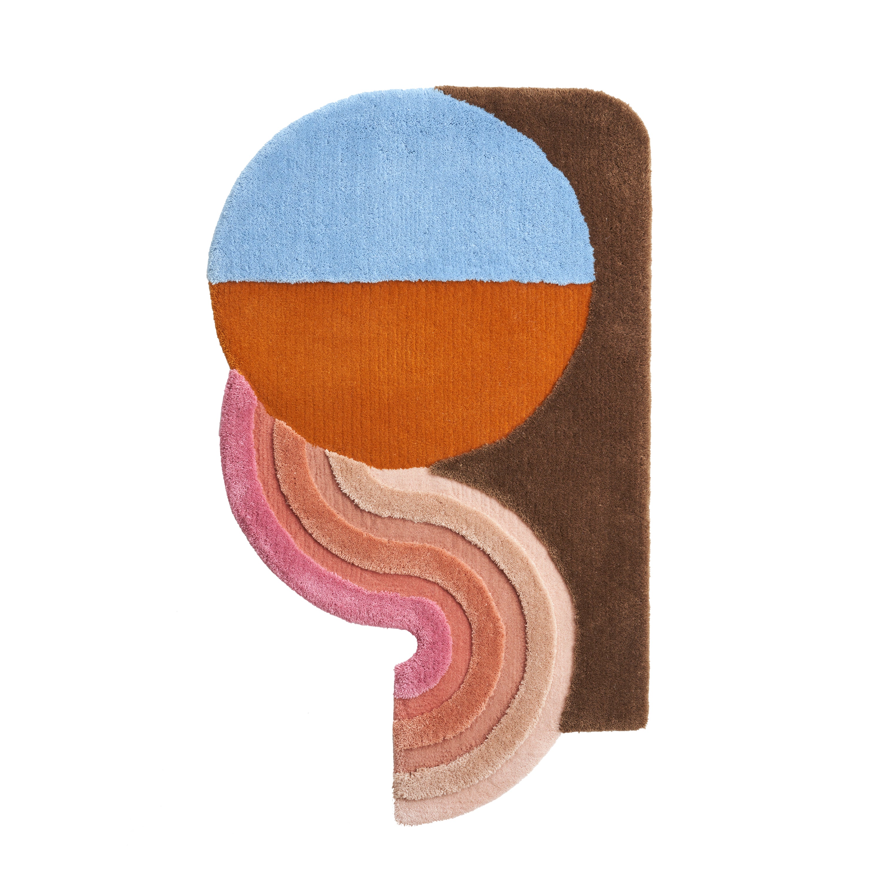 Wavy Gradient Doormat - Ice Blue x Sun Kissed Orange