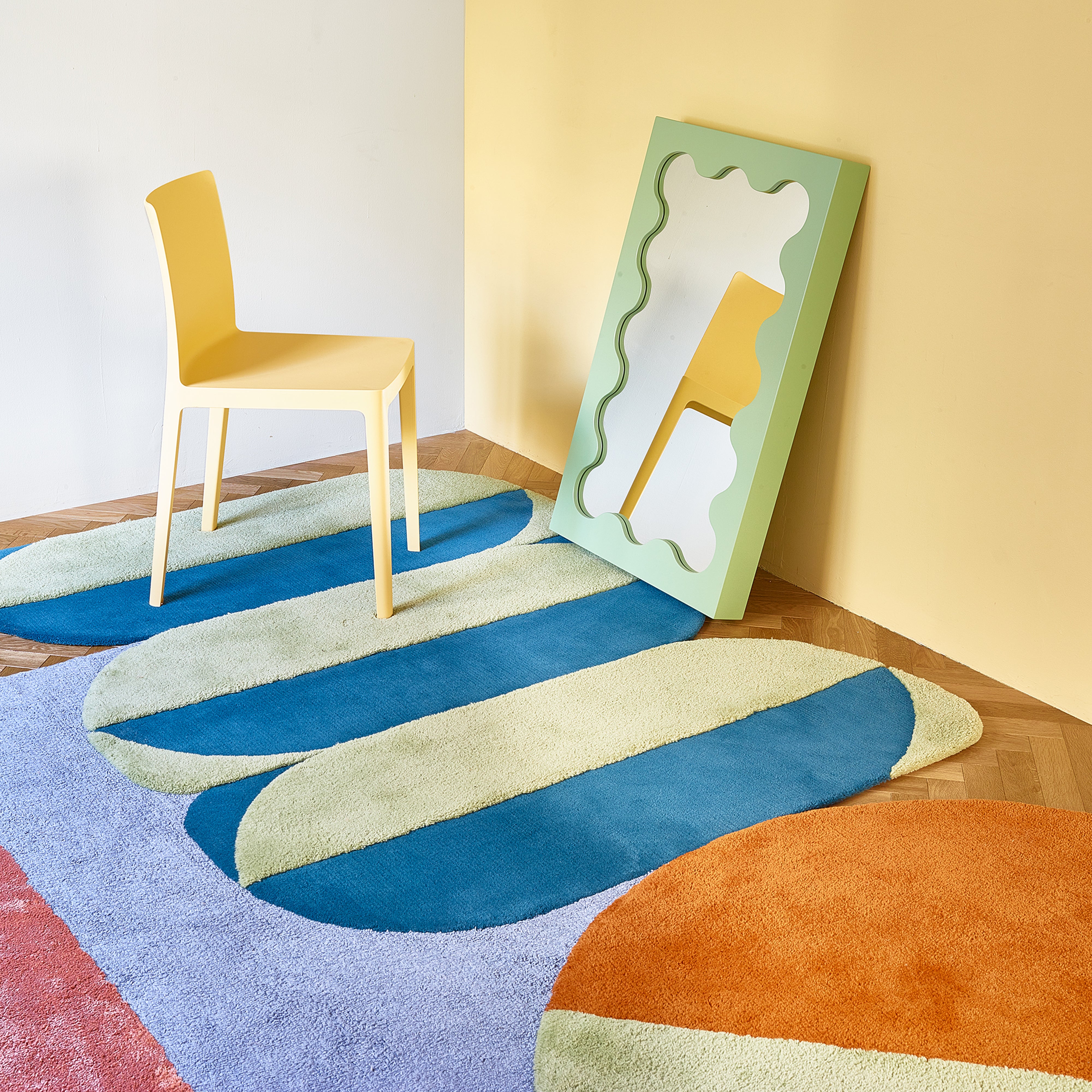 Wavy Gradient Rug - French modern mid century decor