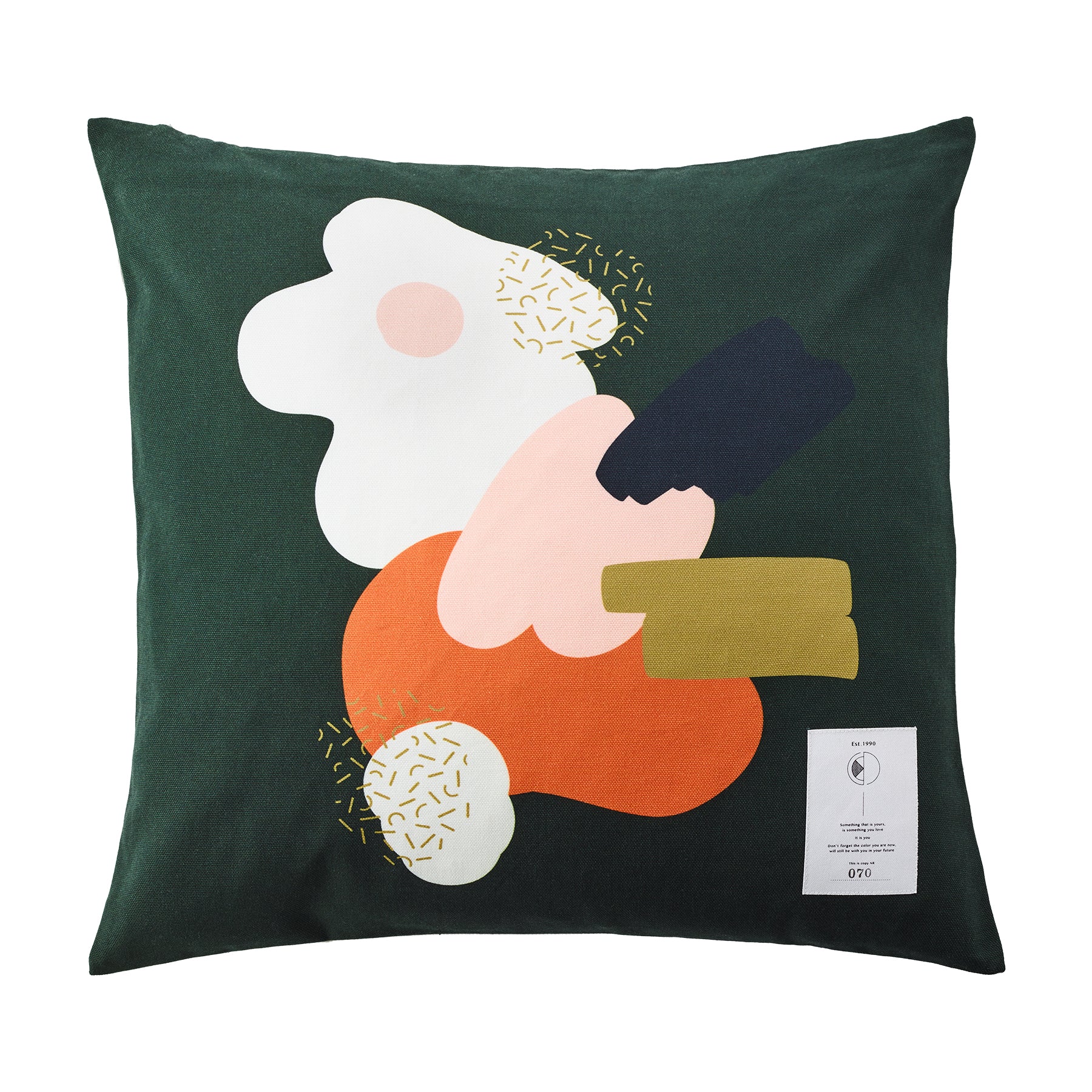 Cuhion Cover GREEN(Egg morif)