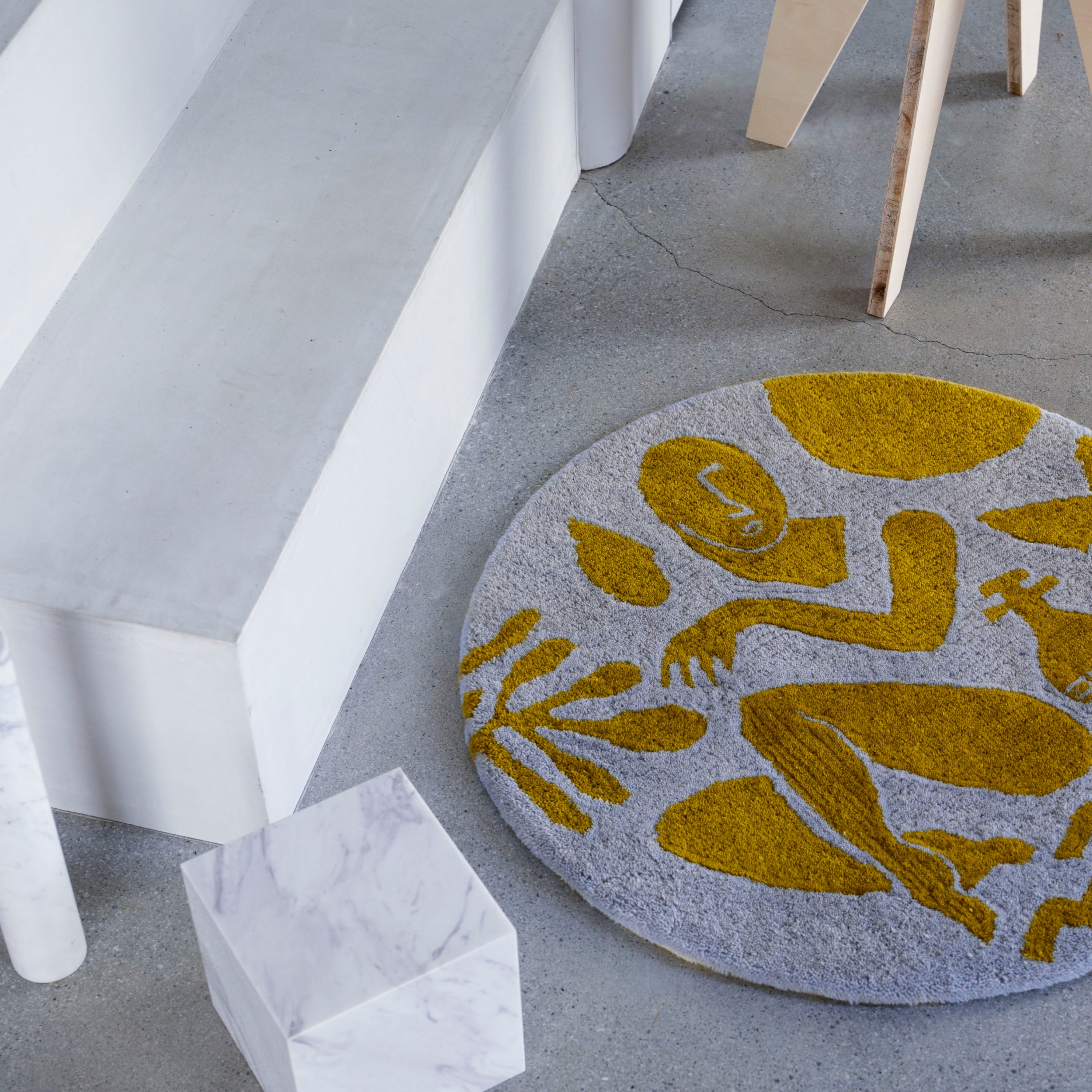 Original Greek motifs Doormat (Matcha x Purple)