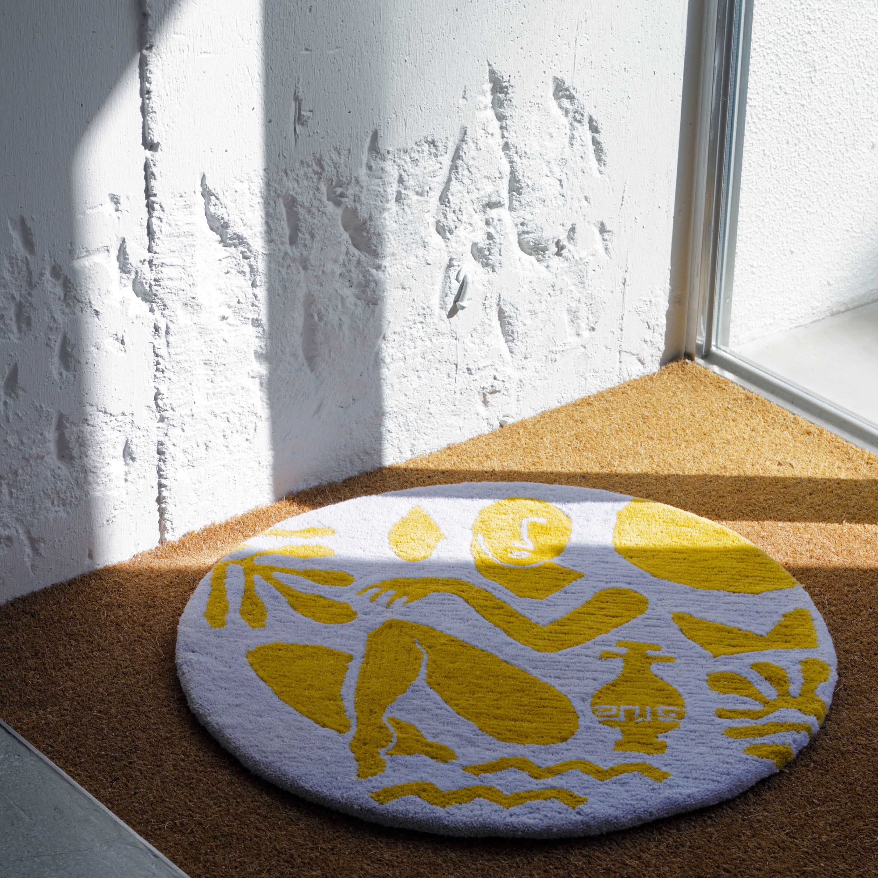 Original Greek motifs Doormat (Matcha x Purple)