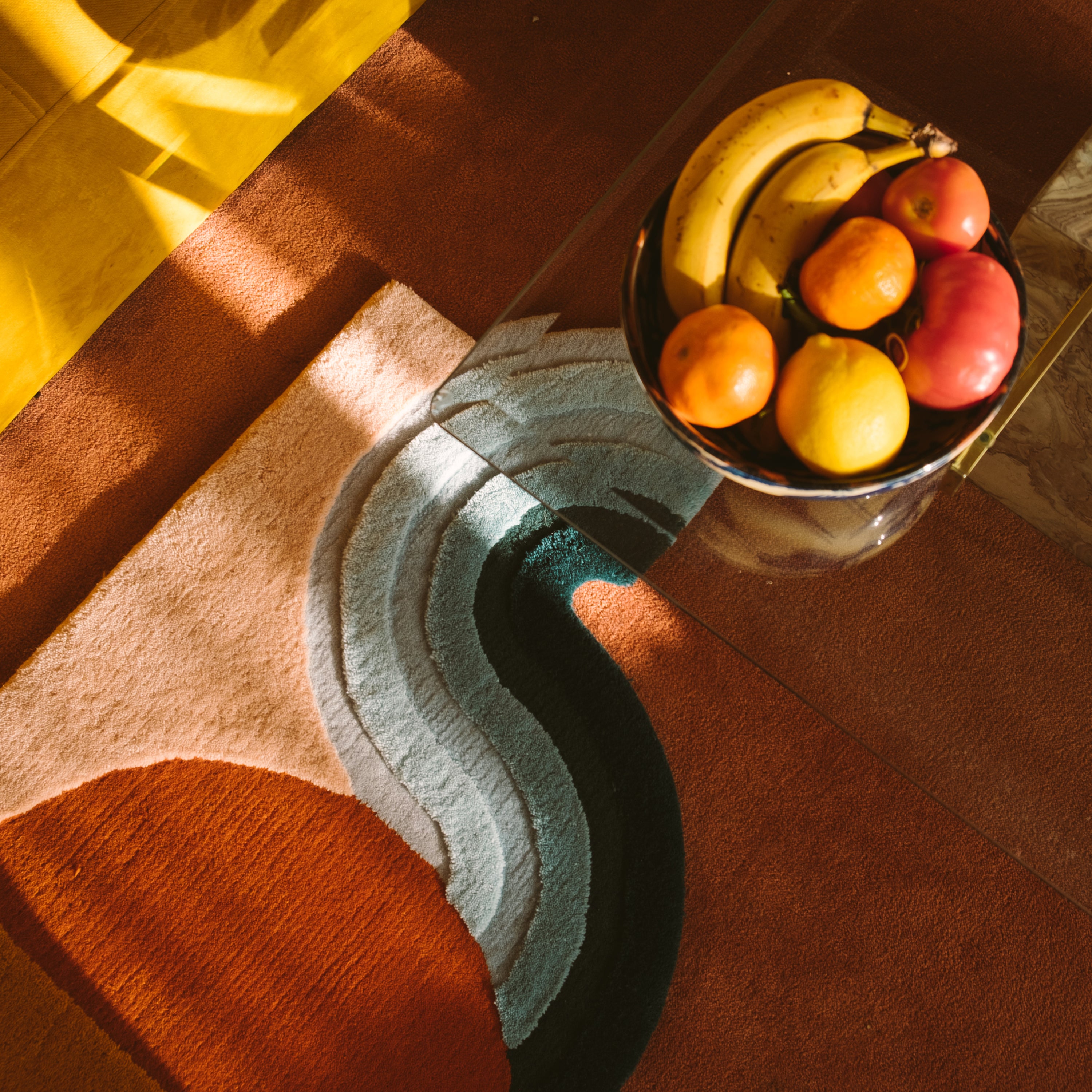 Wavy Gradient Doormat - Orange x Yellow