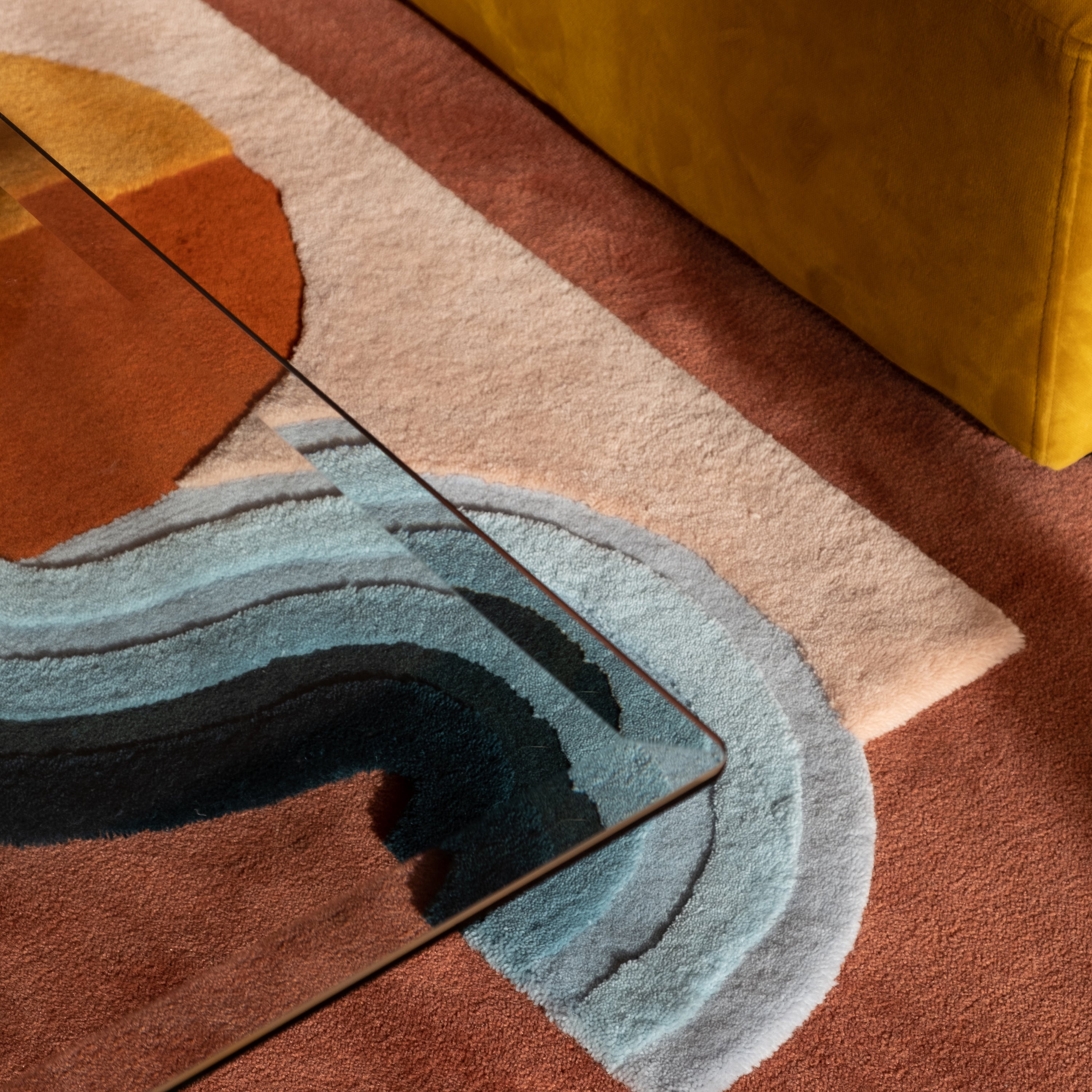 Wavy Gradient Doormat - Orange x Yellow