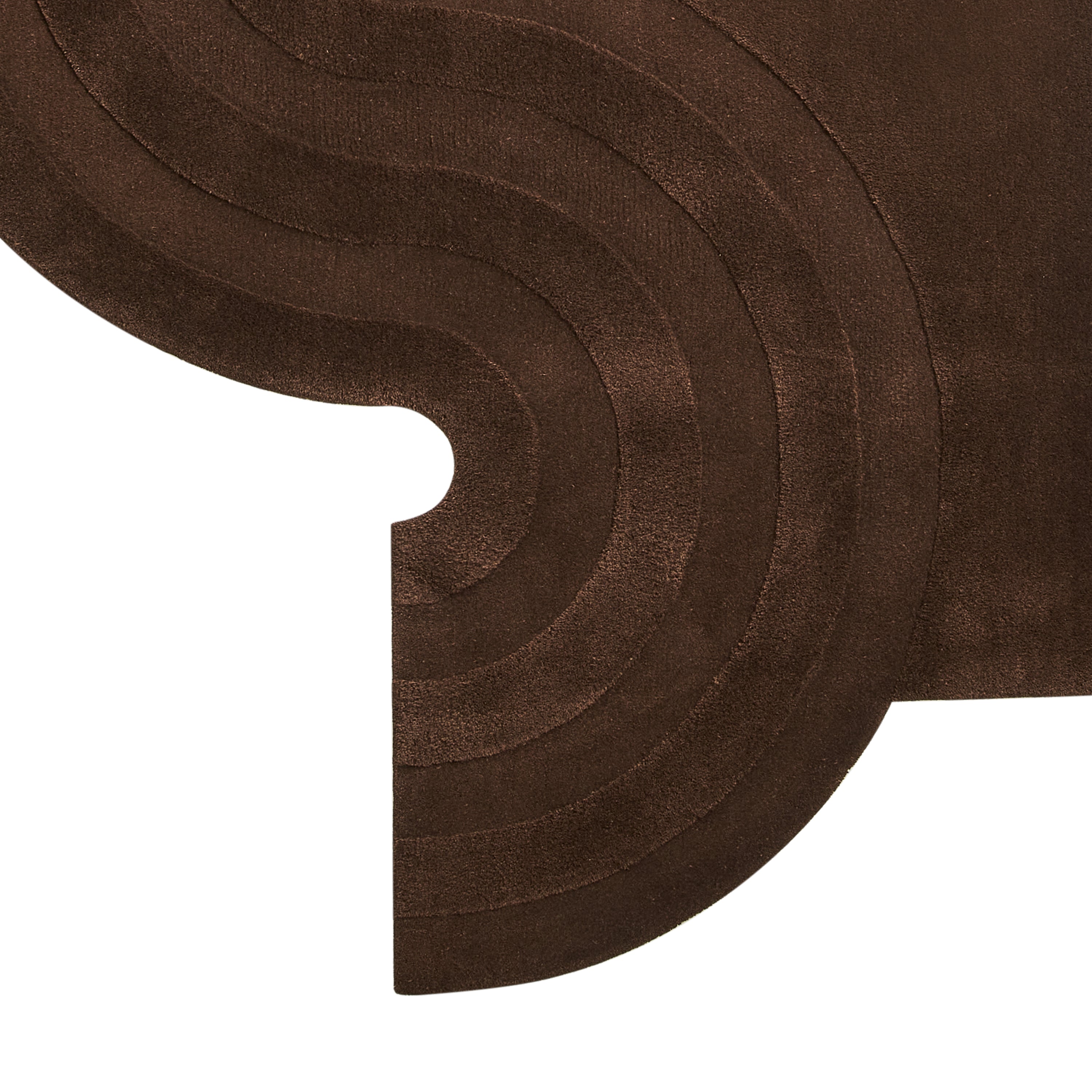 Wavy Gradient Rug - True Brown