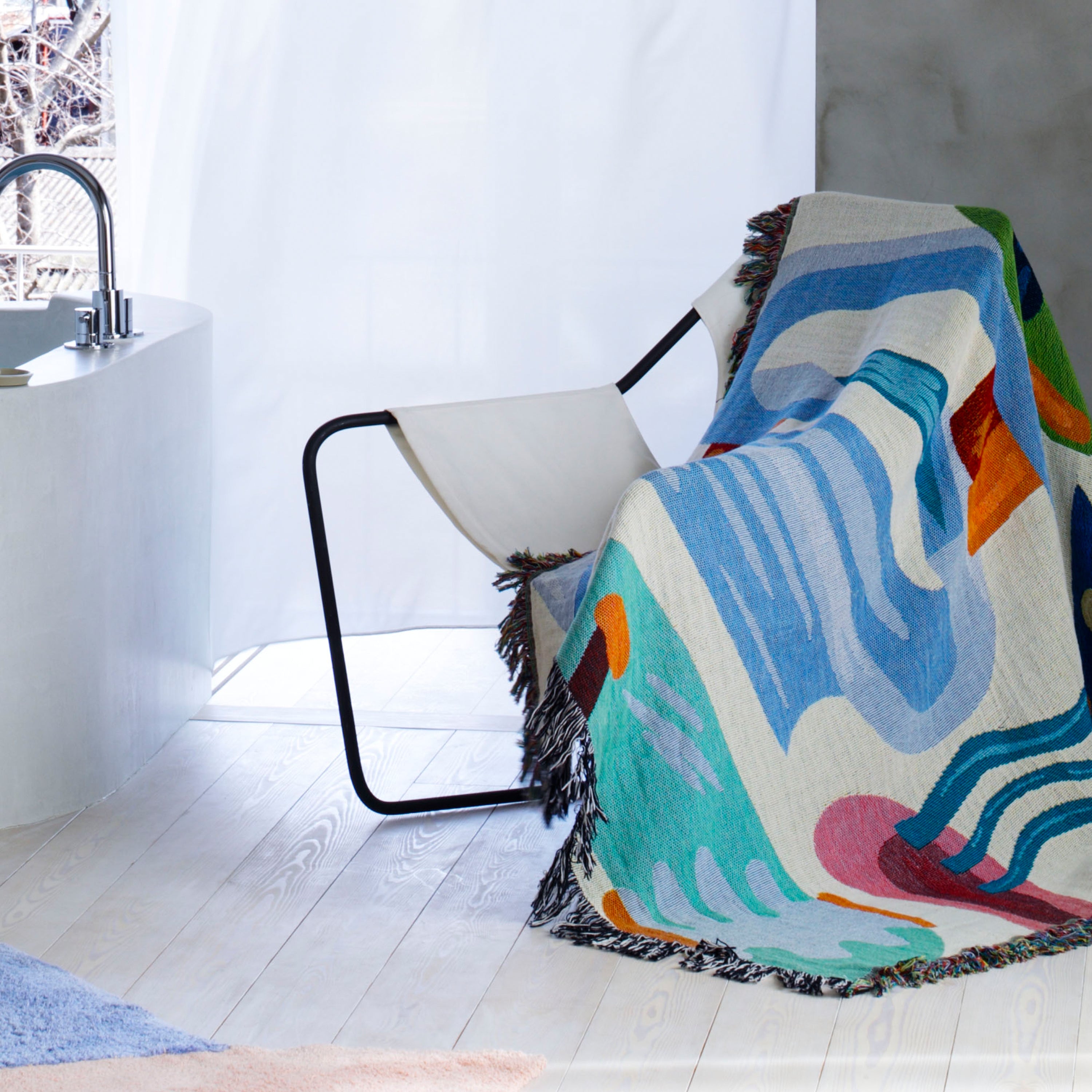 Woven throw blanket - Dimanche matin