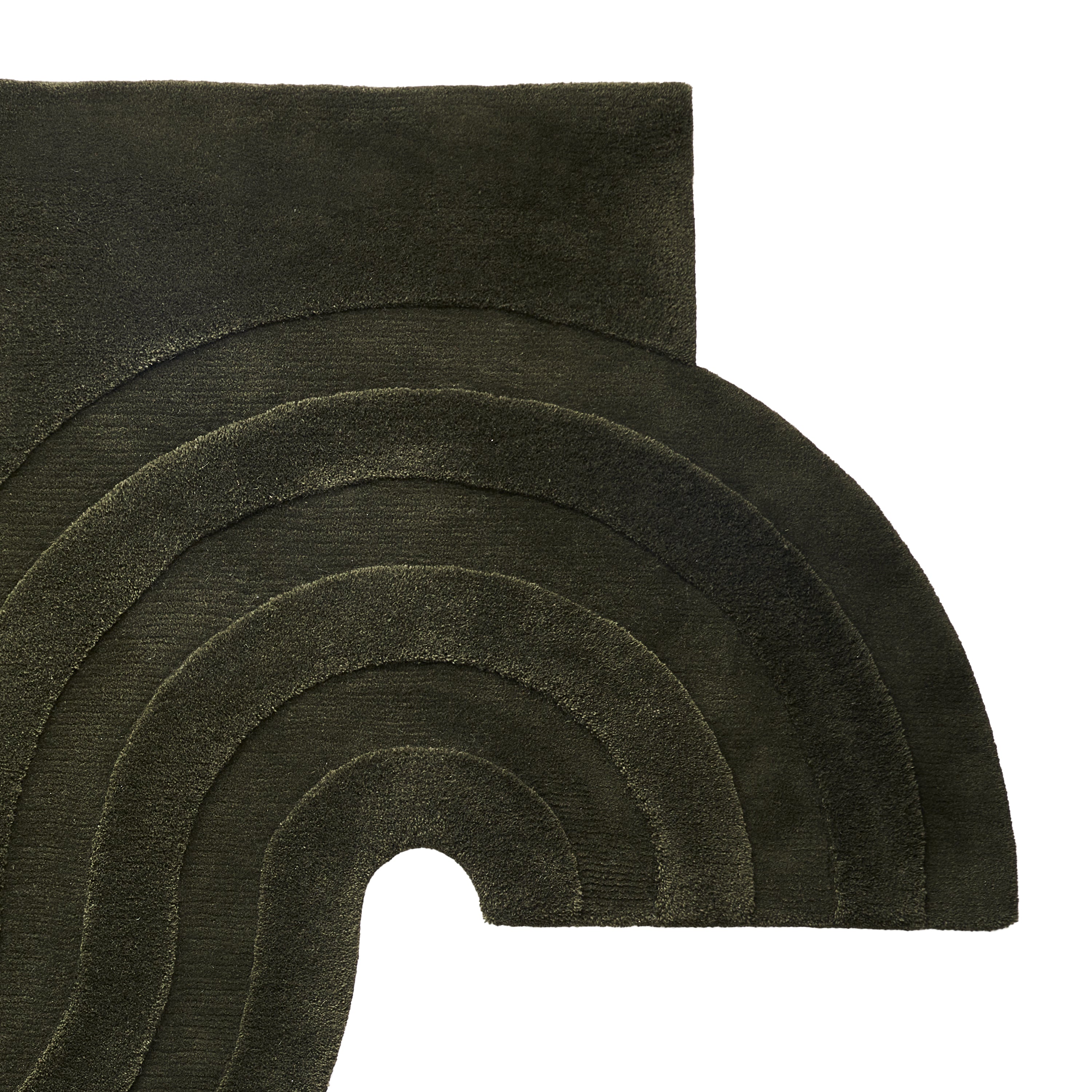 Wavy Gradient Rug - Matcha Deep Green