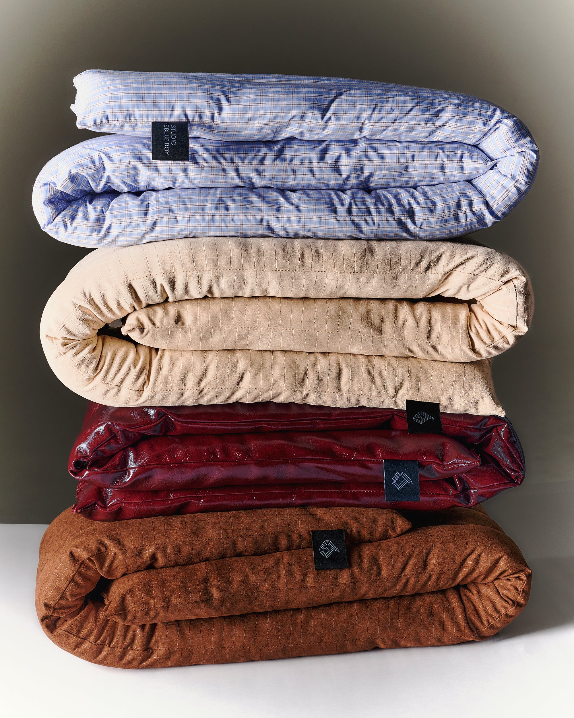 クッション・座布団 studio the blueboy musubi cusion Musubi Cushion - Cotton Pinstripe | Autumn Cloud