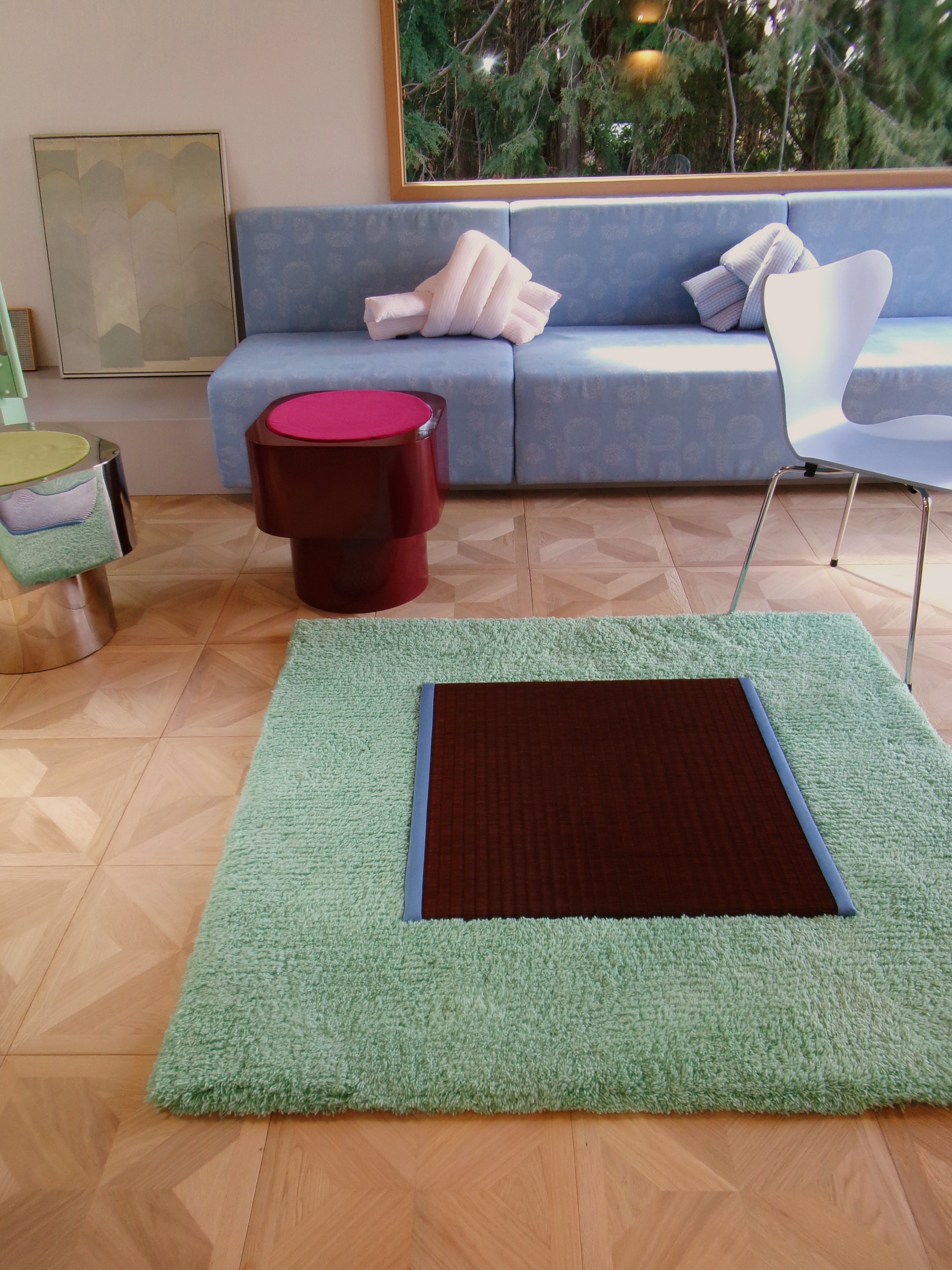 Tatami to Rug – Burgundy Field