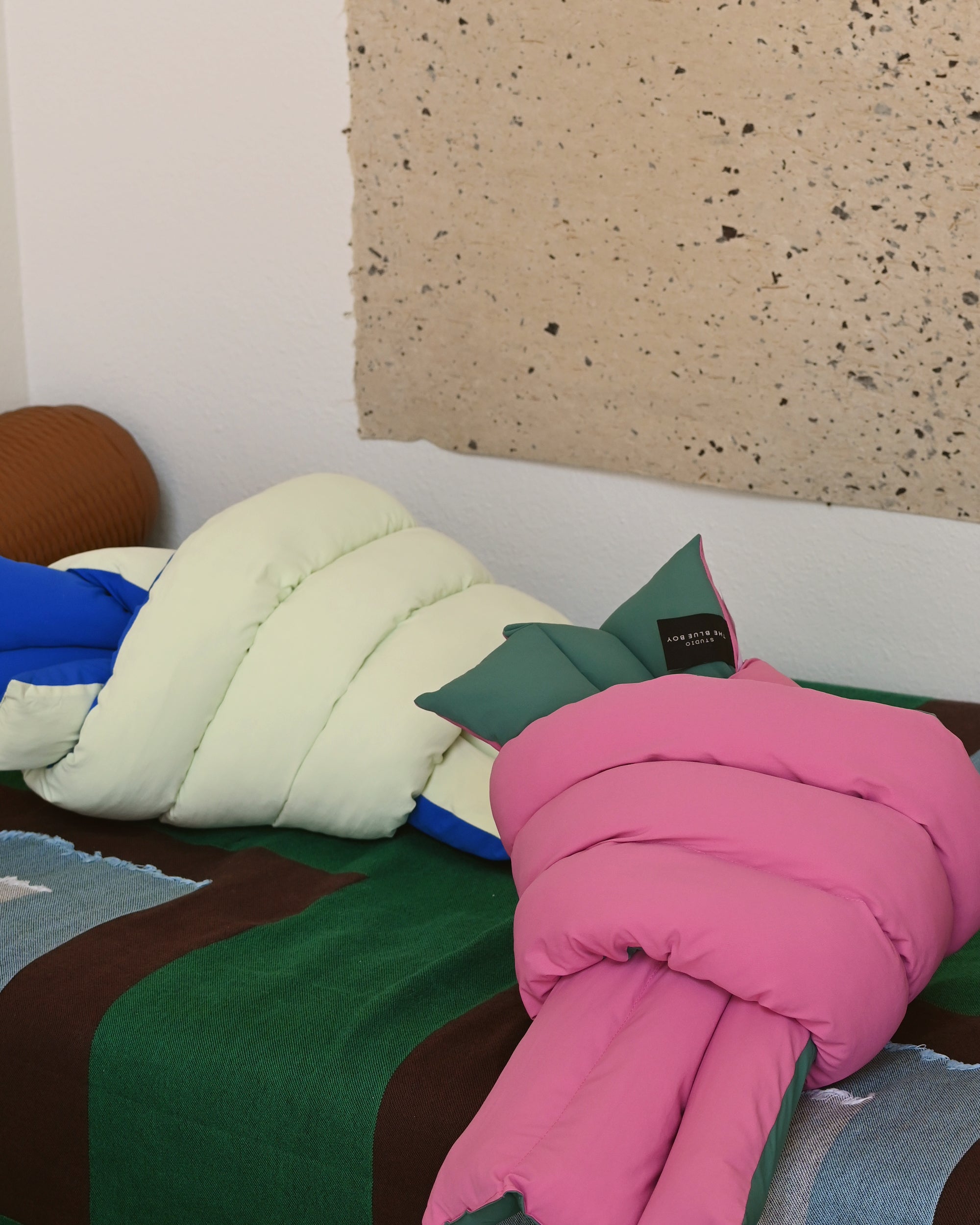 Musubi Cushion - Color Blocking Recycled Polyester | Sicilian Fig