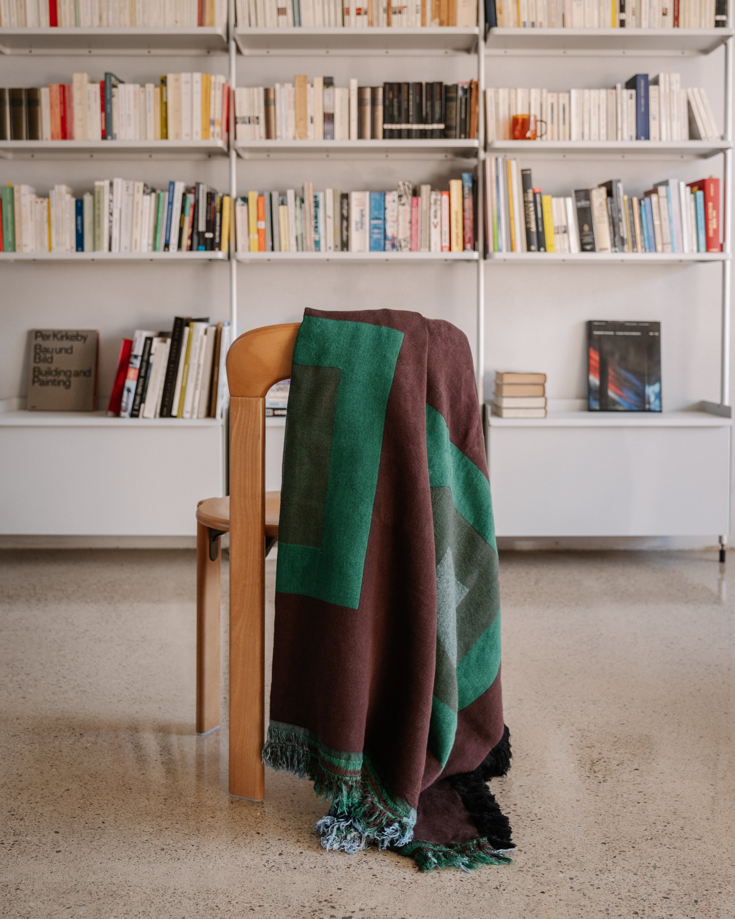 Square Tiles Woven Sashiko Blanket