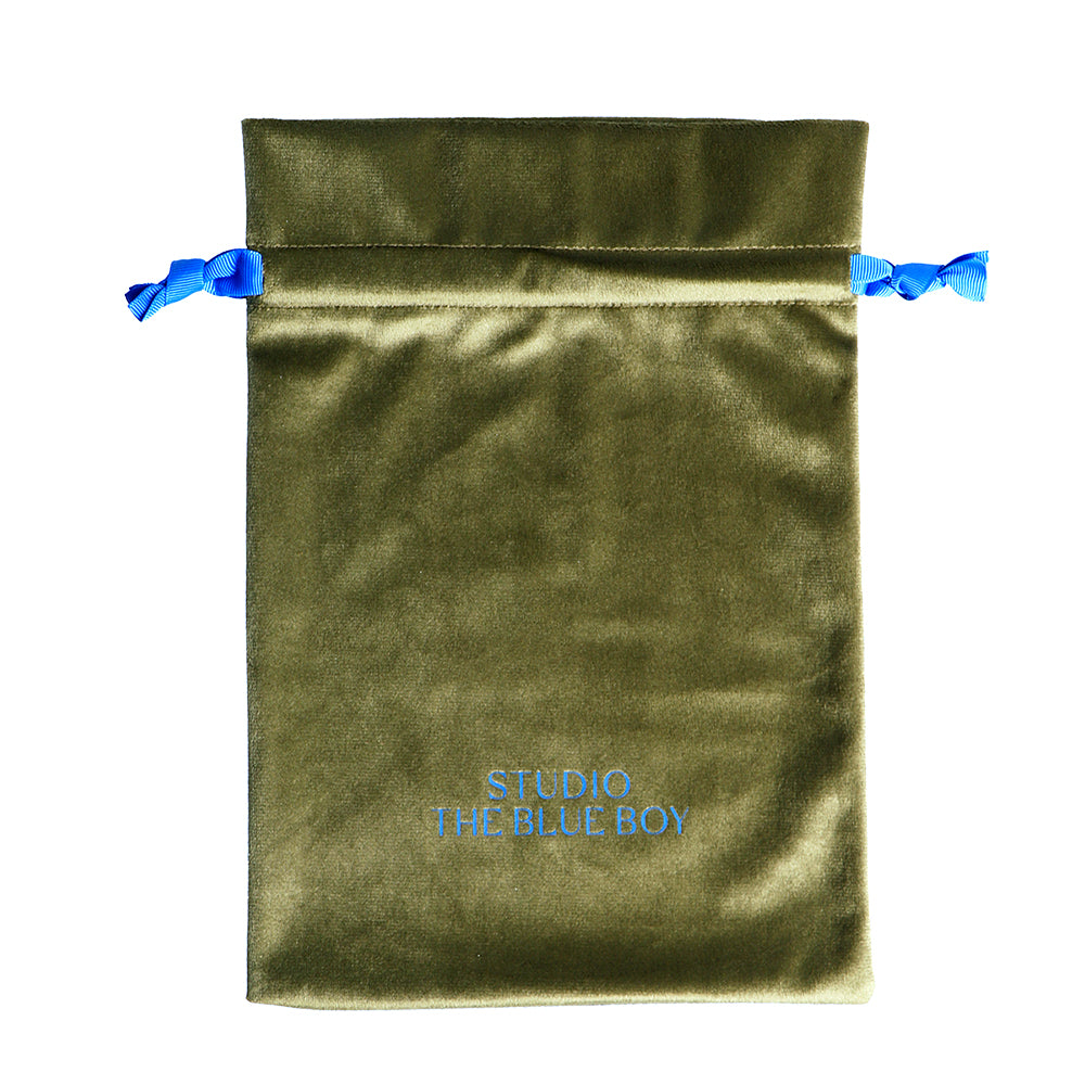 Gift Packaging | Khaki x Blue Velor Bag