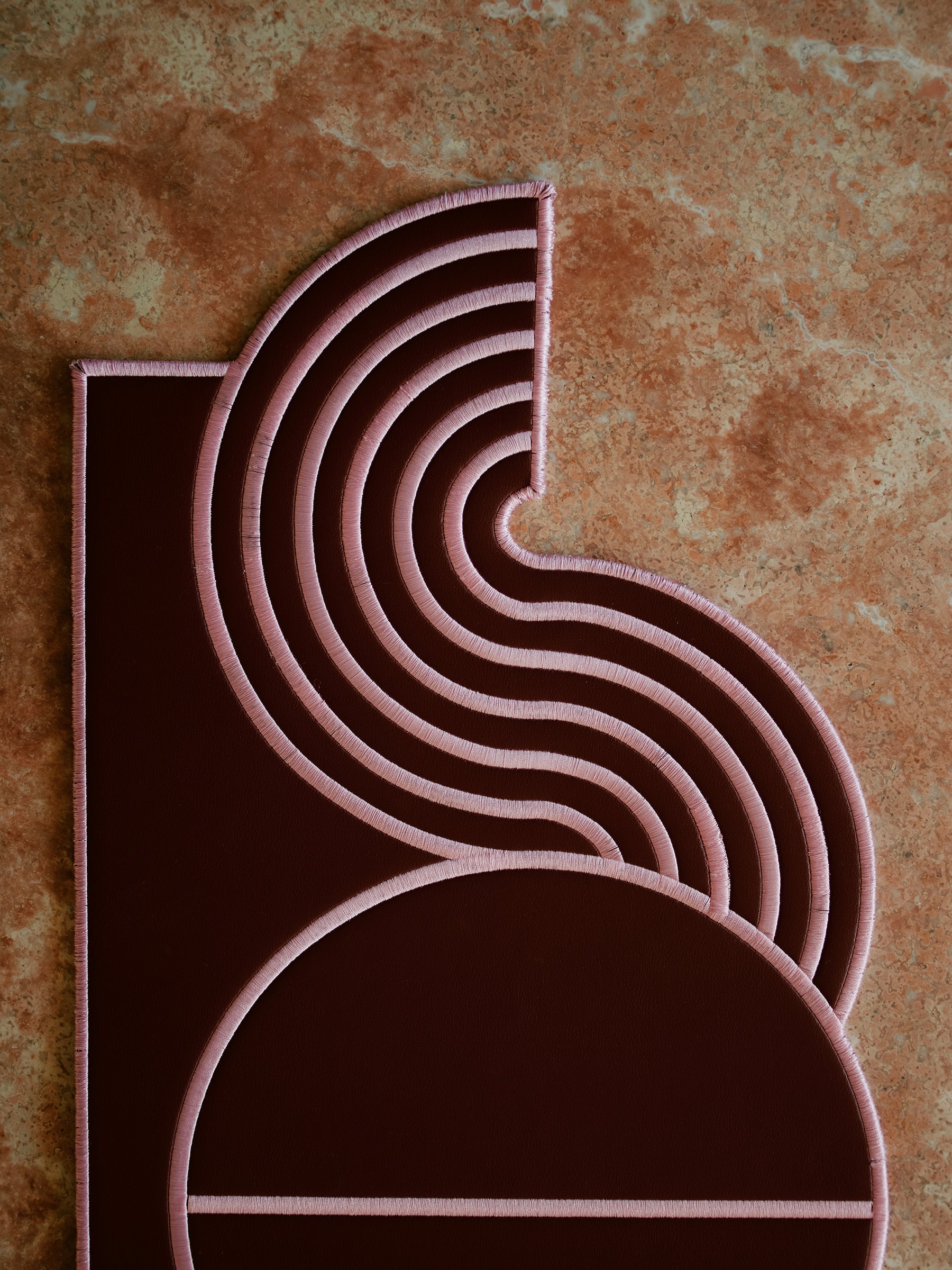Wavy Split Leather Placemats - Set of 4